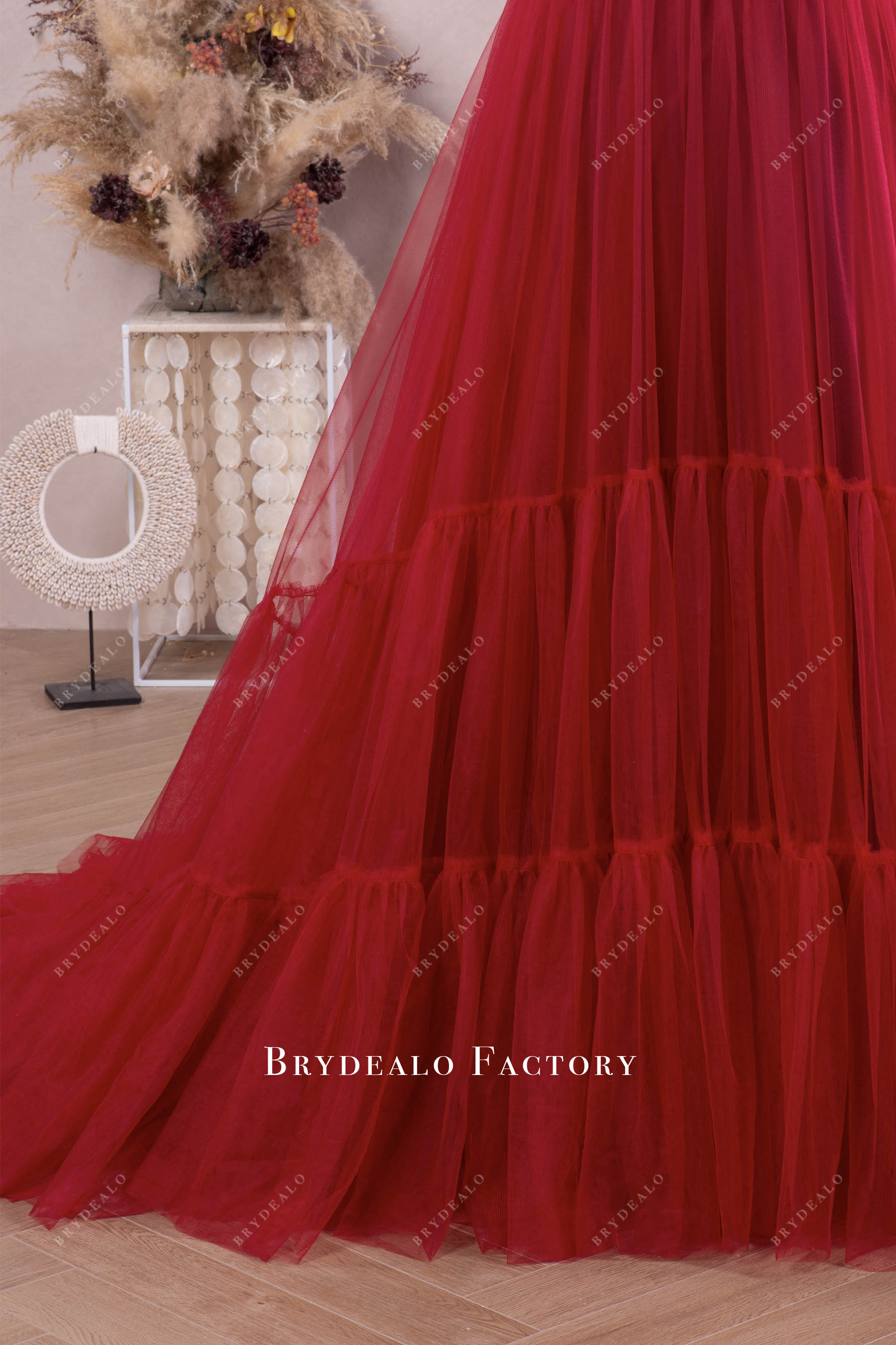 plump tiered skirt formal dress