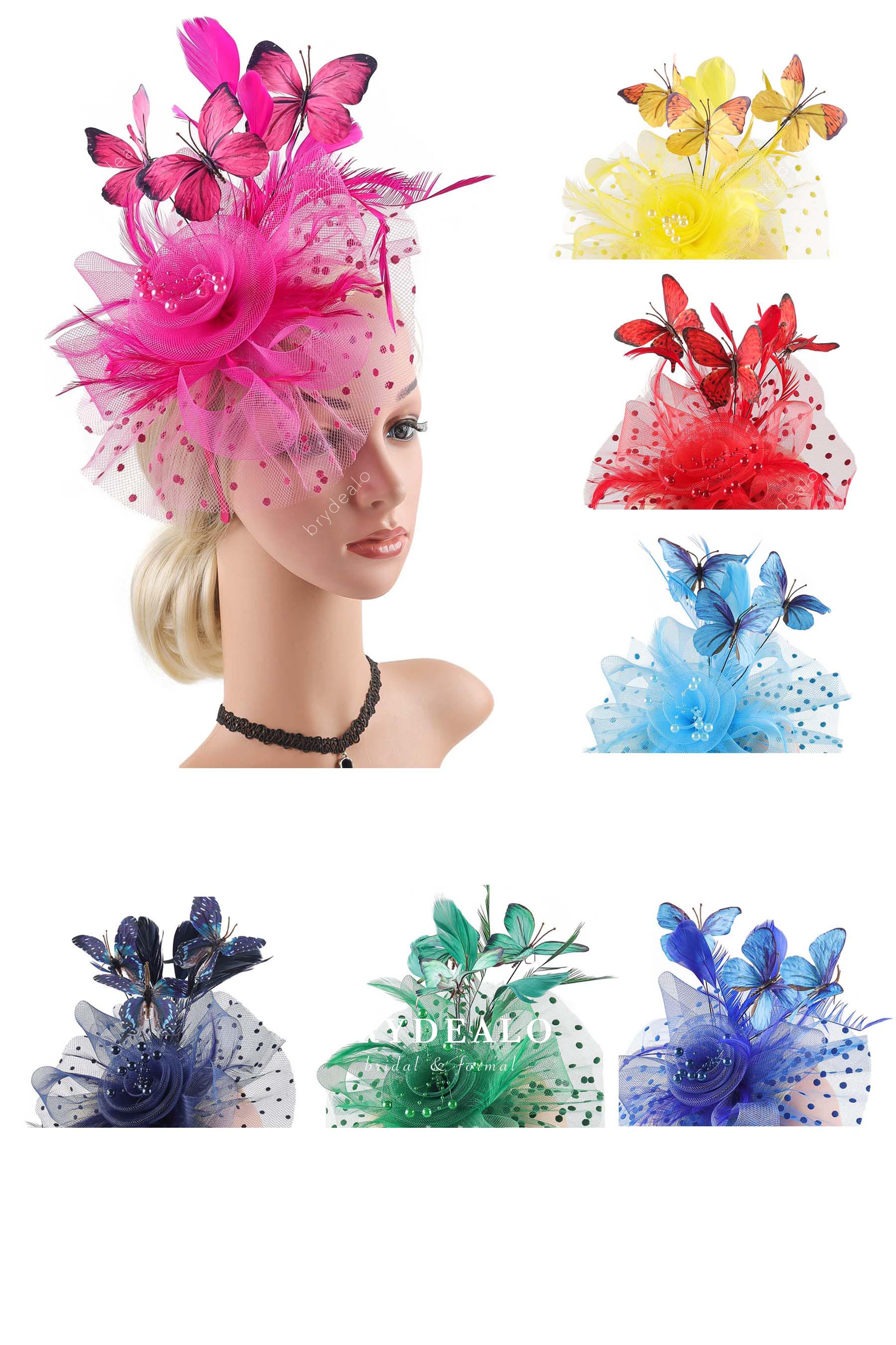 polka dot formal occasion hat