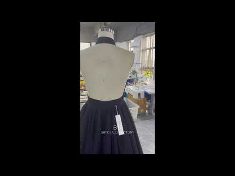 halter cutout check sexy prom dress