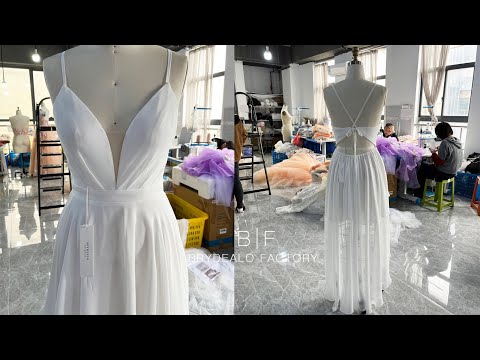 wholesale high low beach wedding dress