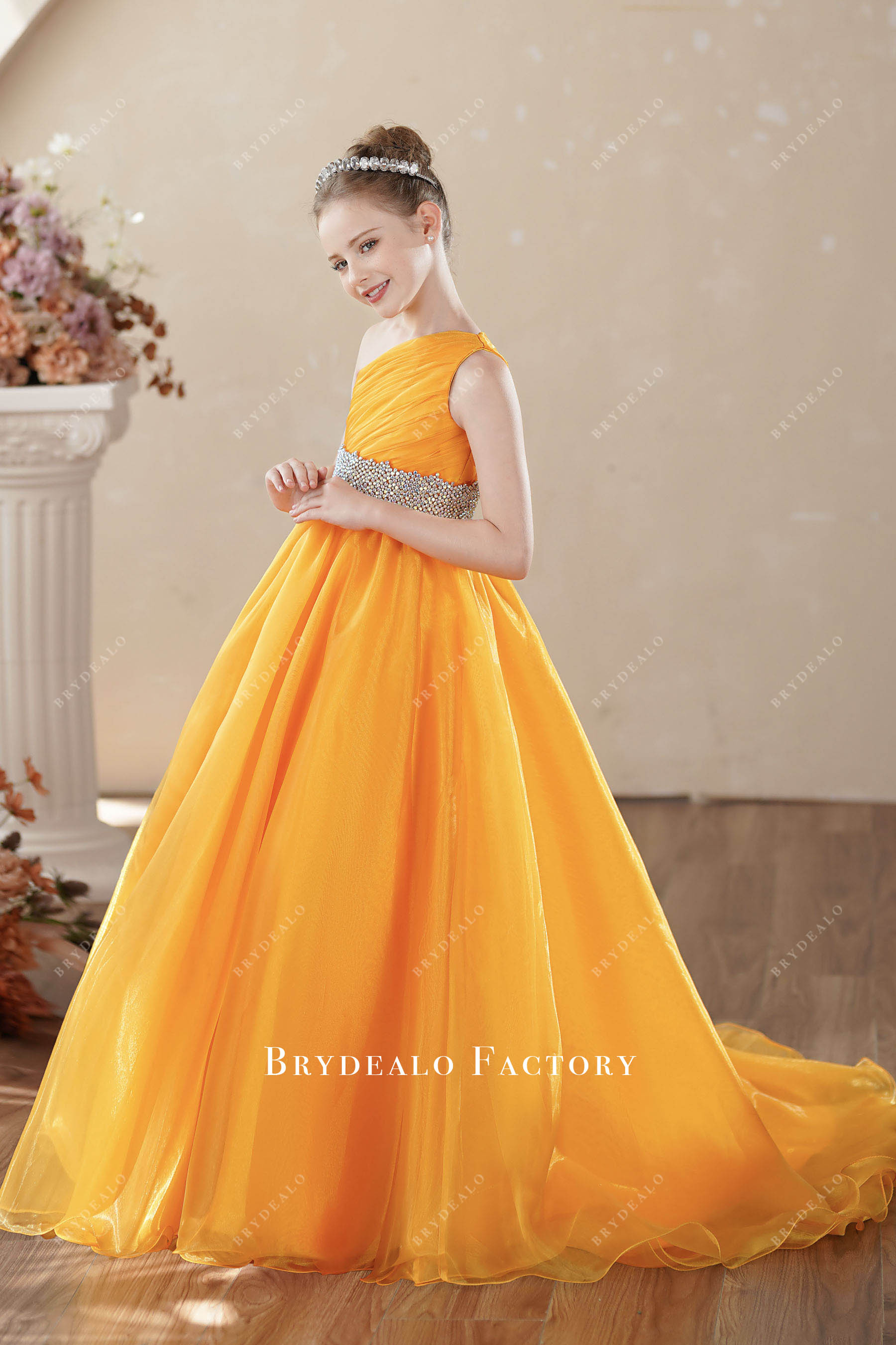 puffy organza Aline kids birthday dress