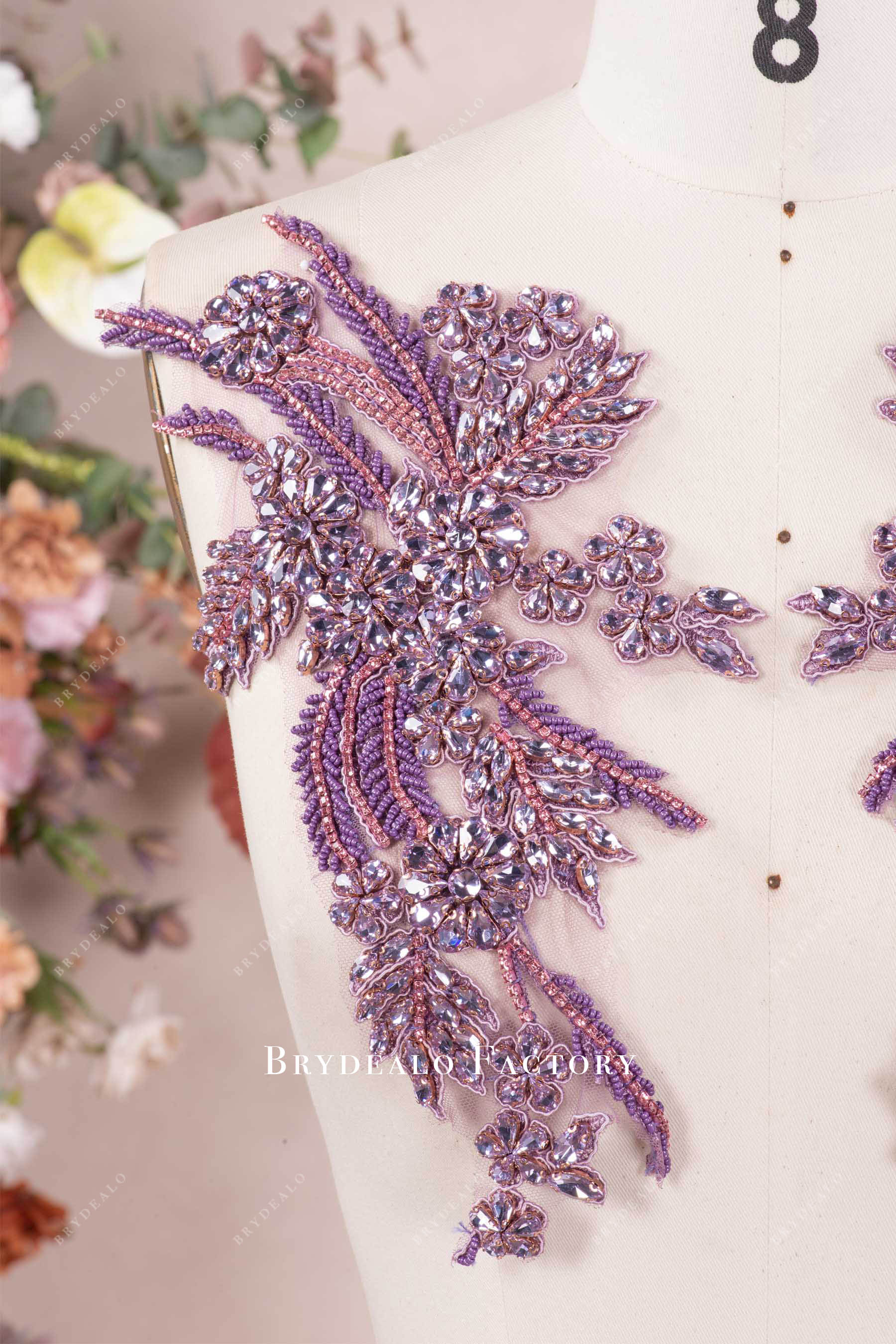 purple rhinestone appliques