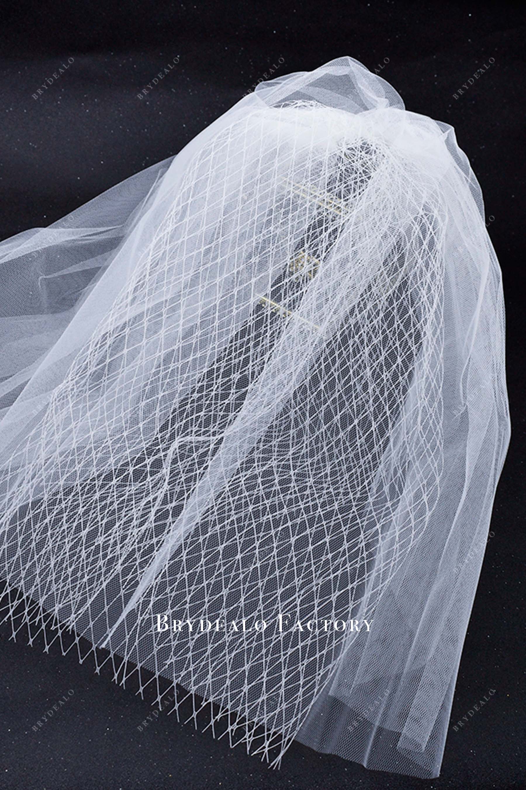 raw cut bridal veil