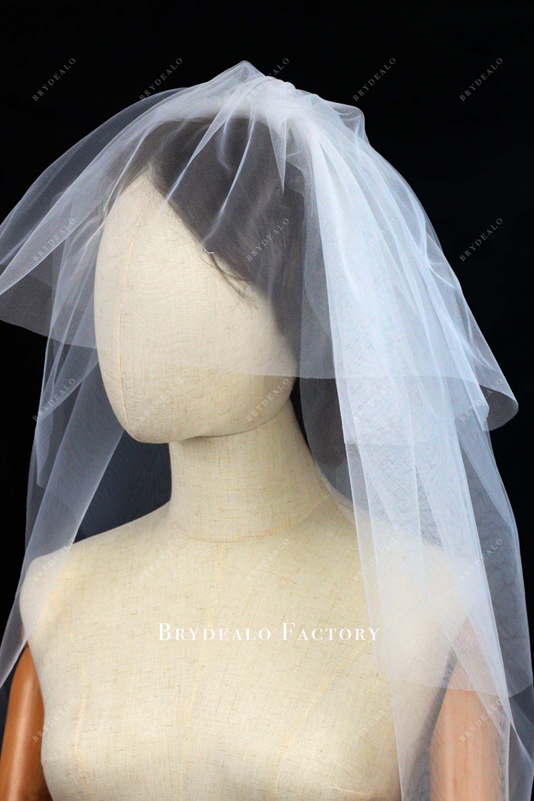 raw cut bridal veil