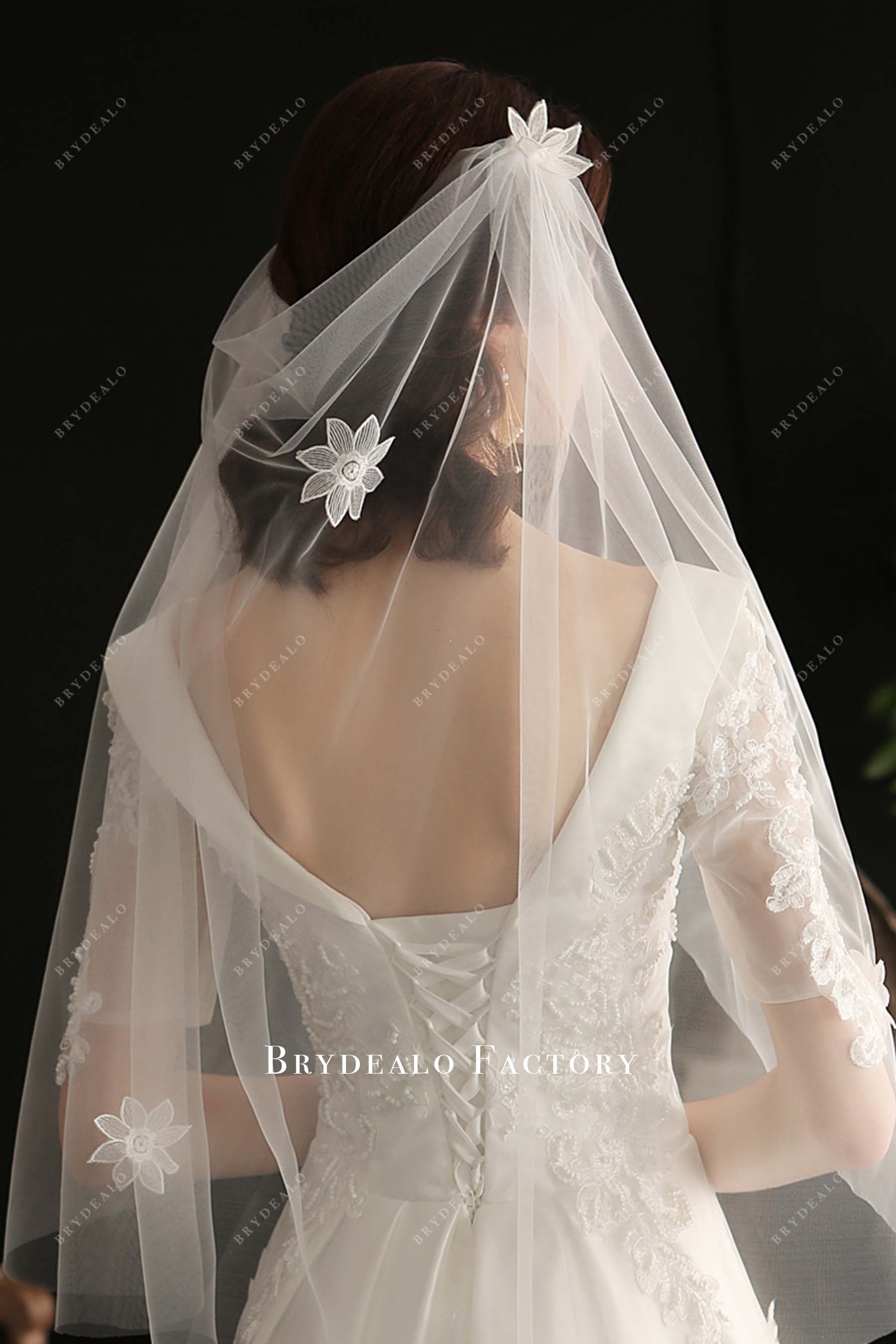 raw cut wedding veil