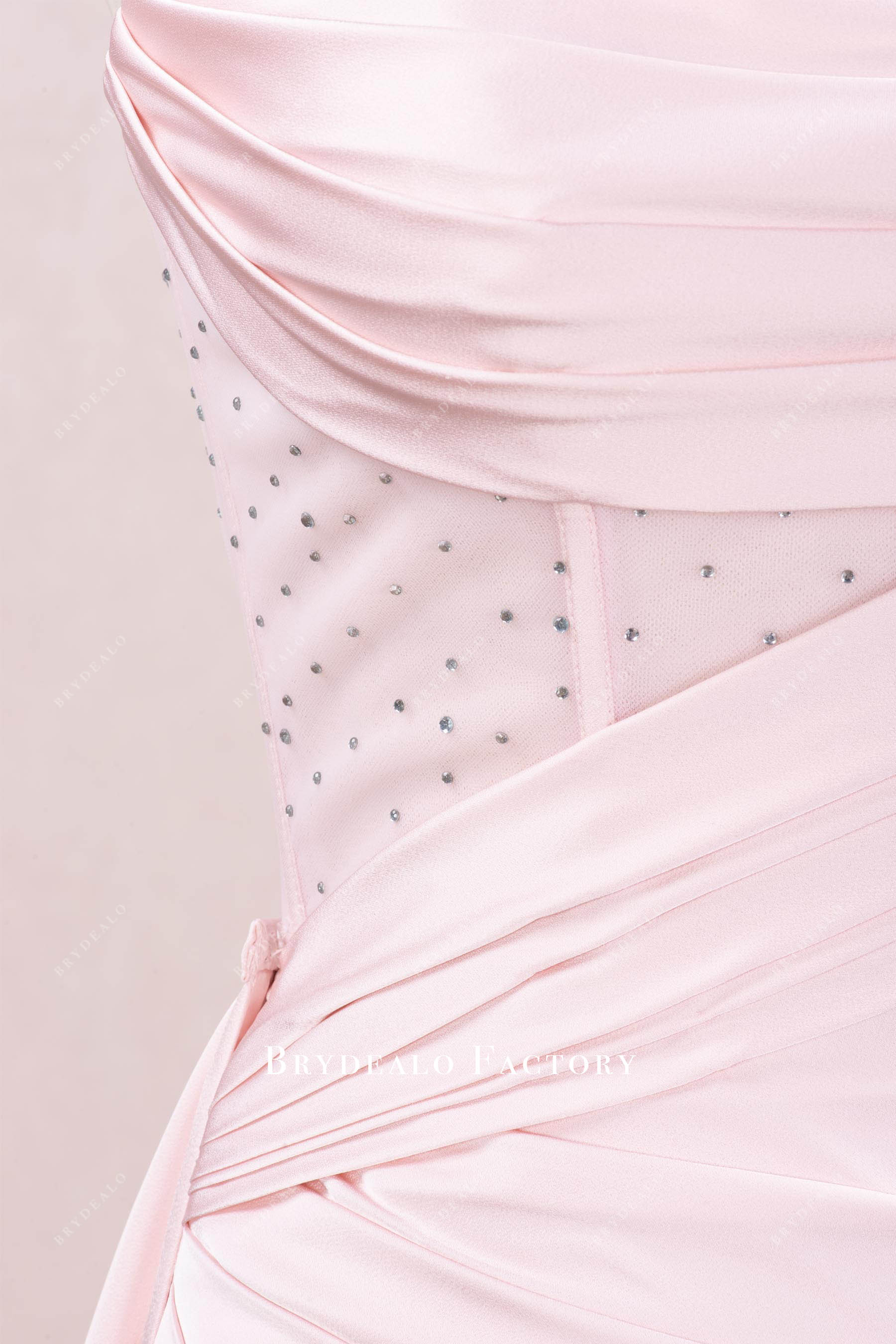 rhinestone boned prom dress