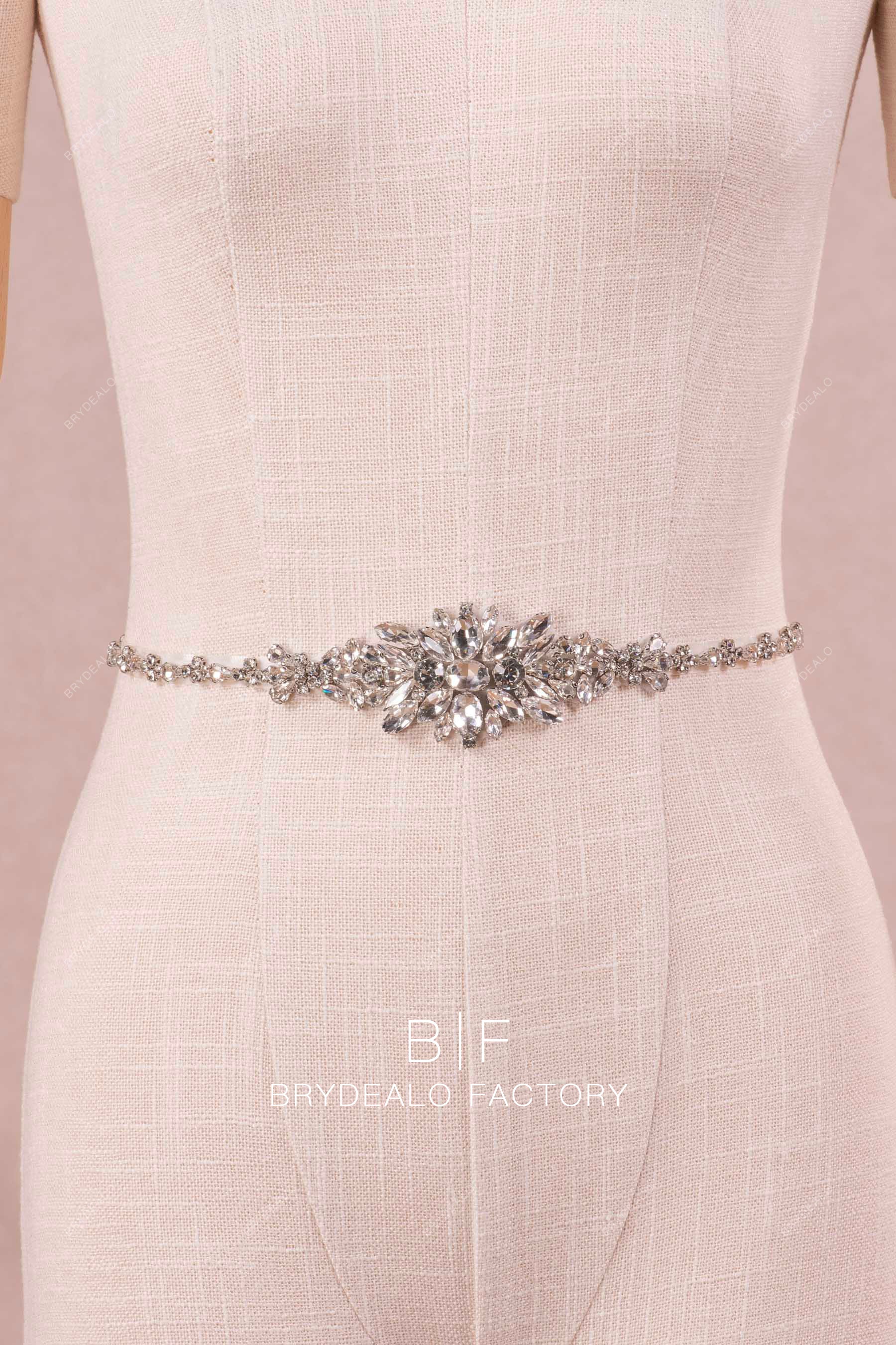 Wedding Dress Belt, Rhinestone Bridal Belt Crystal Sash