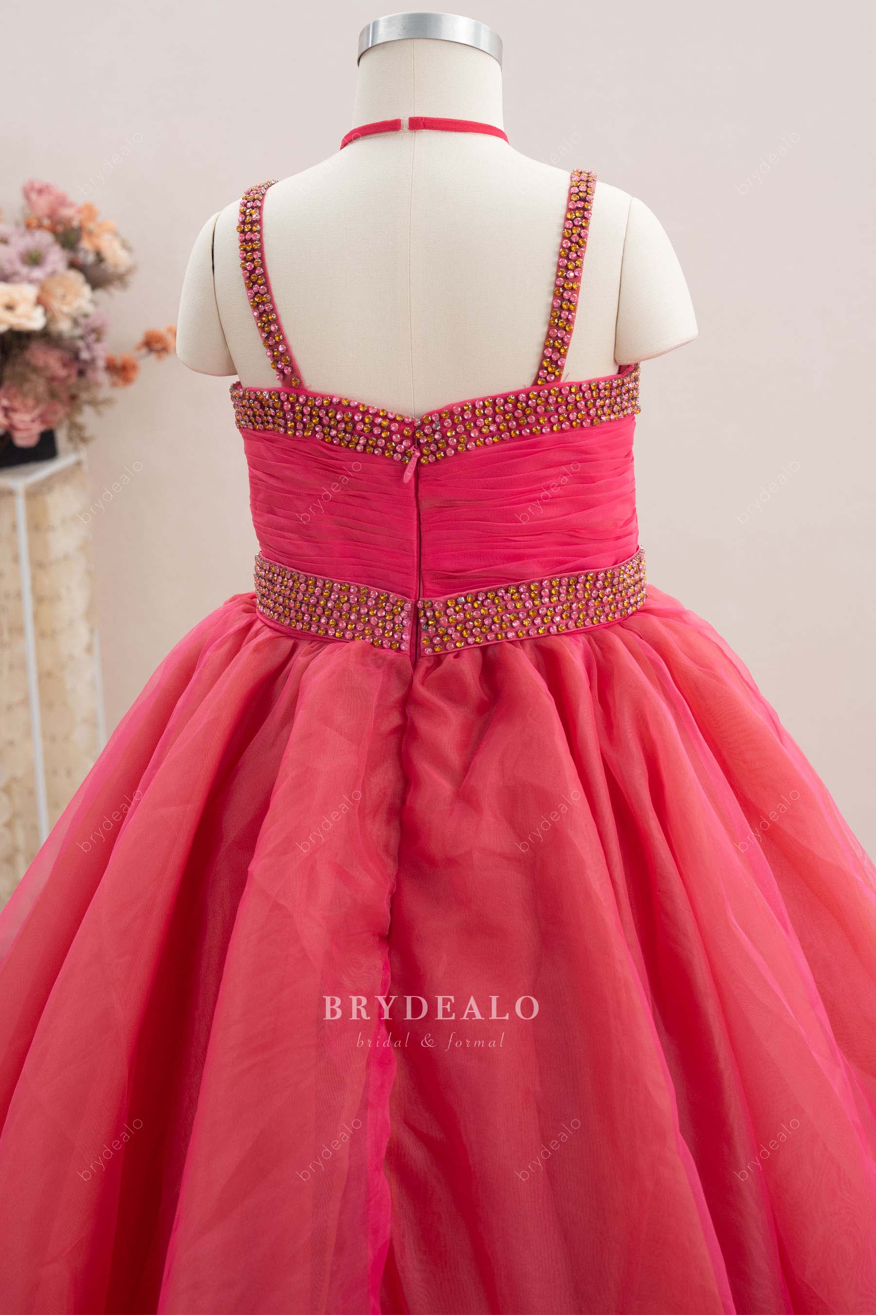 rhinestone waistband little girl pageant dress