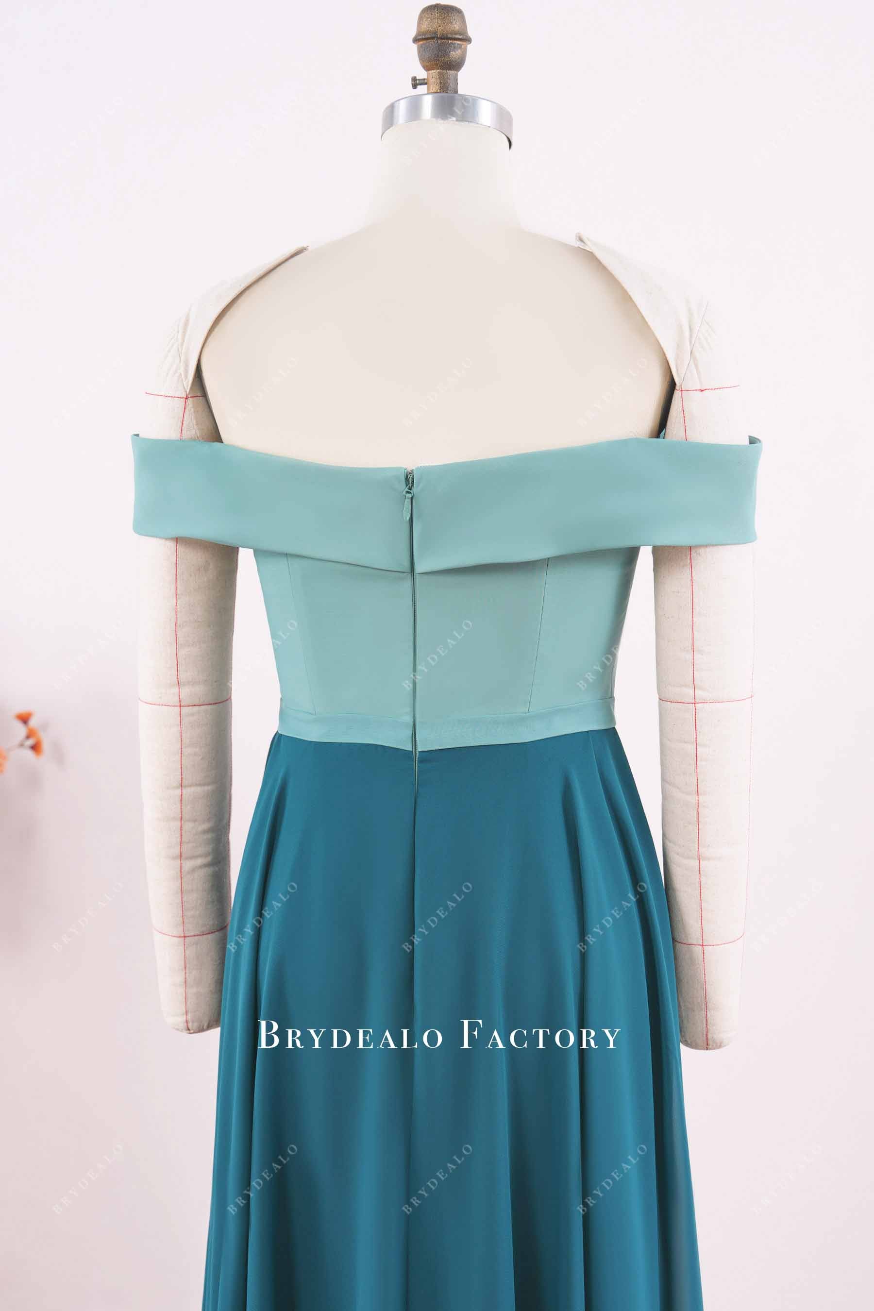 sage peacock formal dress