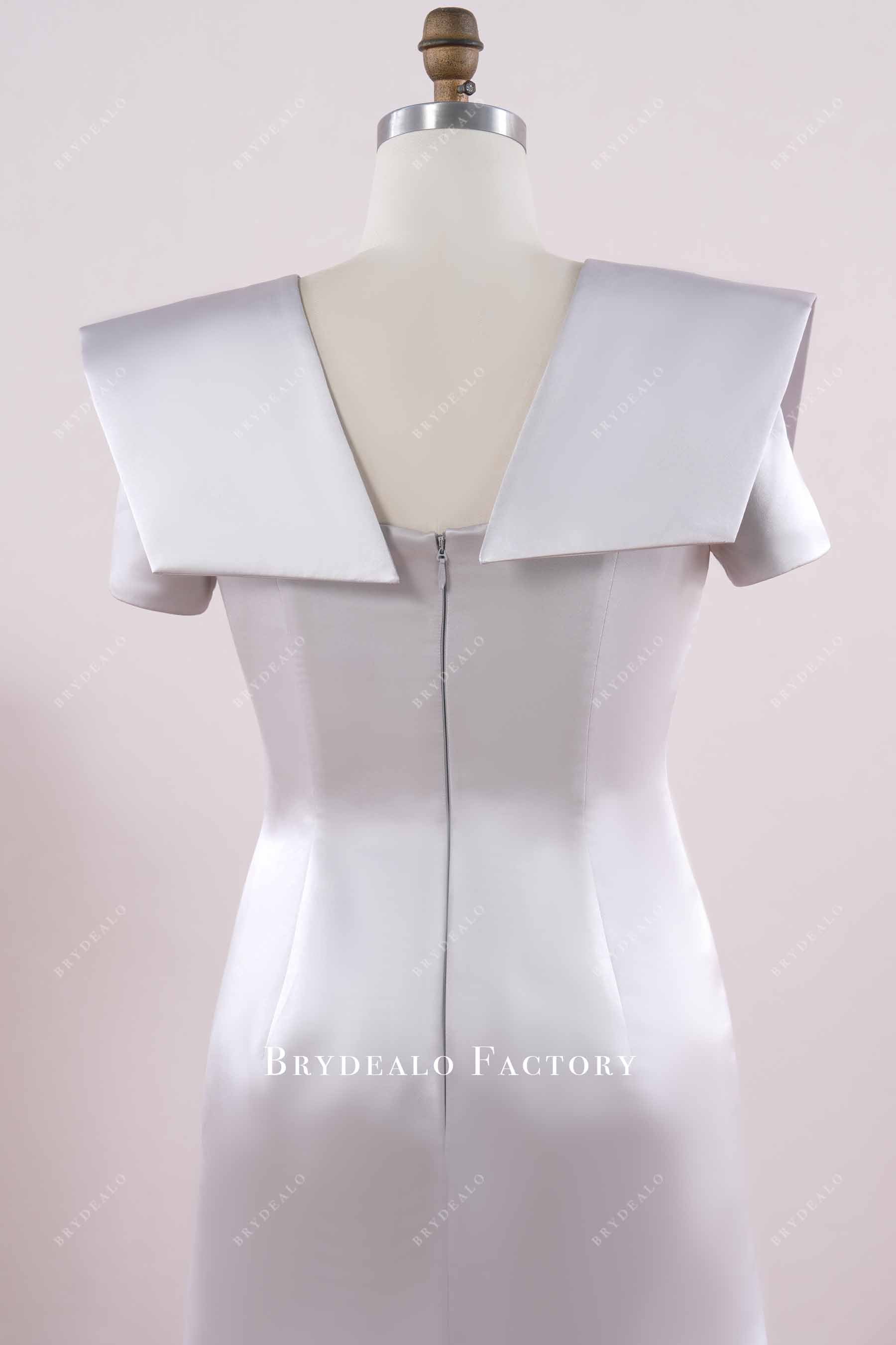 satin shoulder panel dress