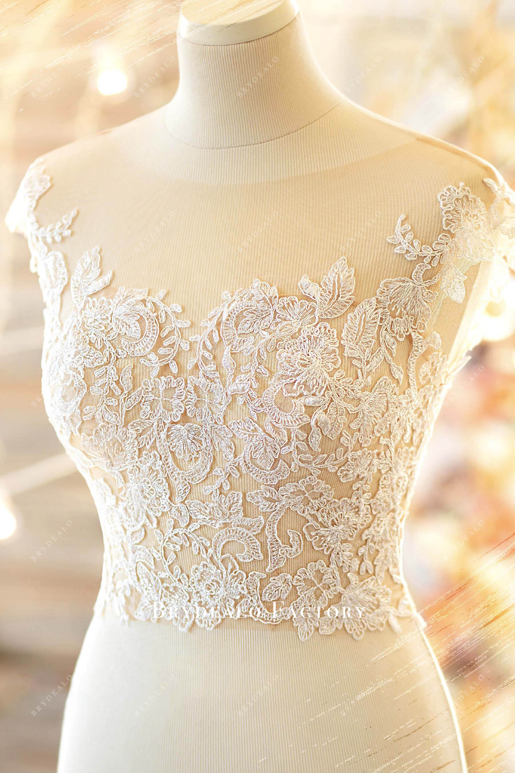 sheer corded lace bridal jacket