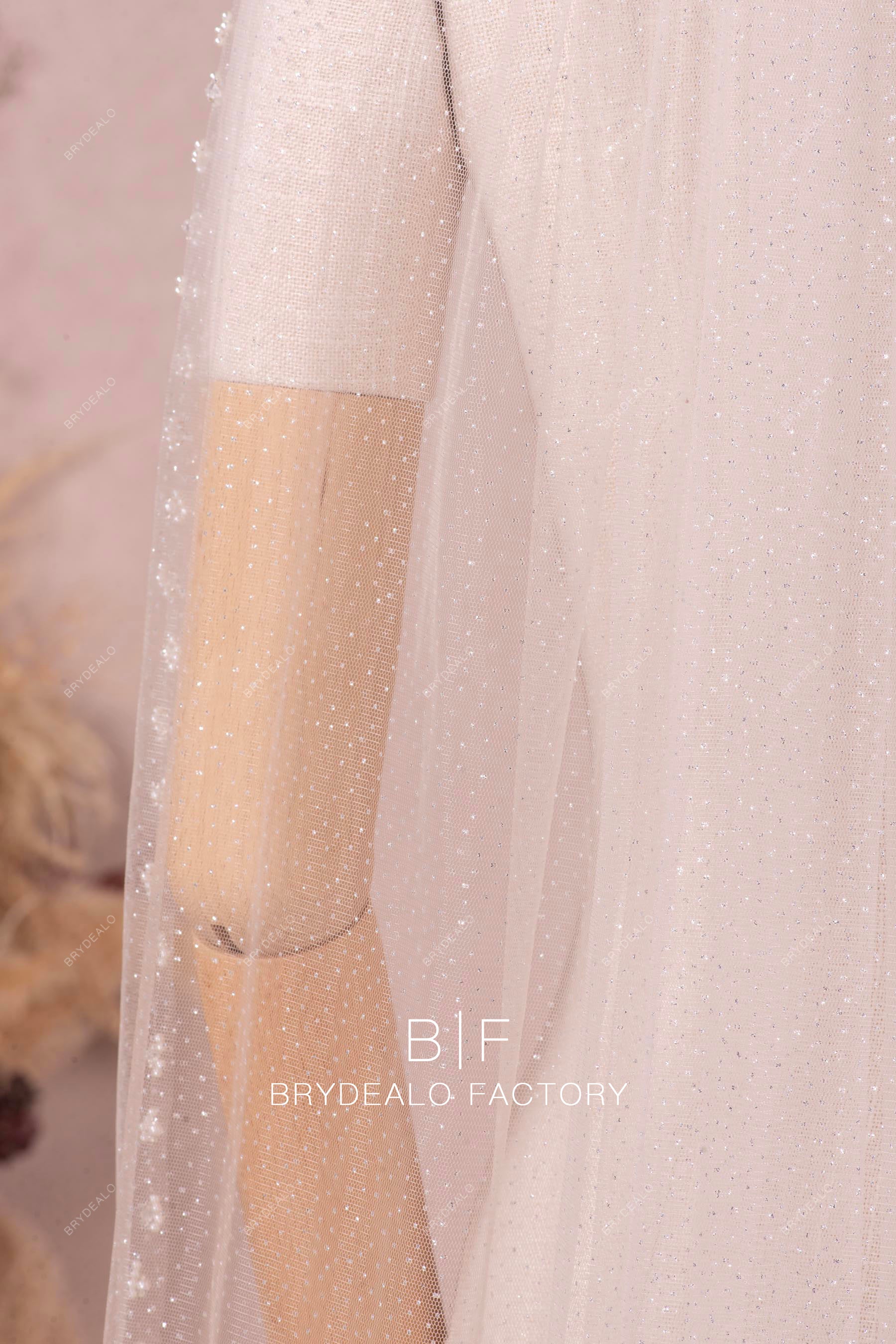 shimmery hand-sewn beading veil