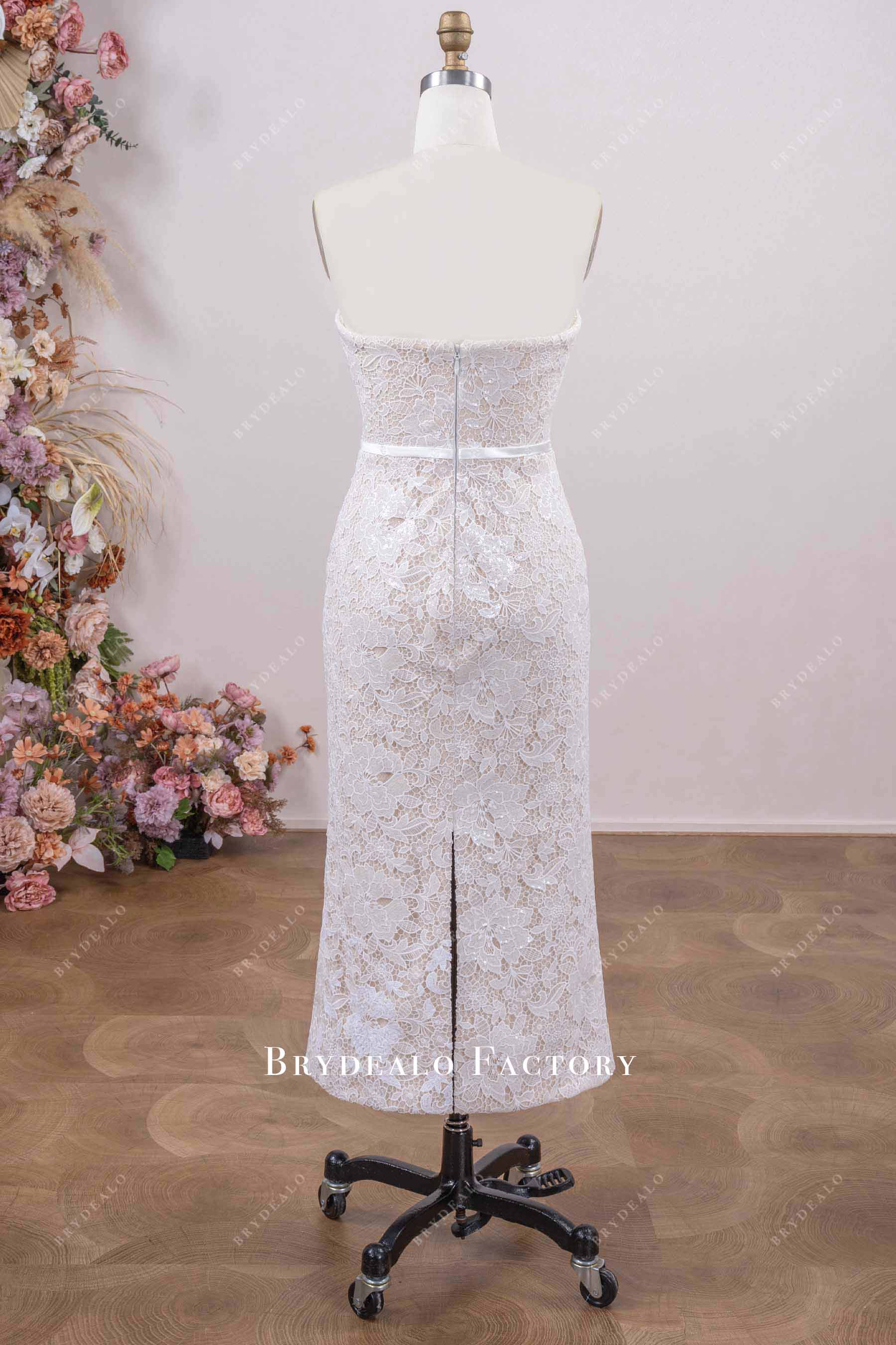 short fitted wedding dress