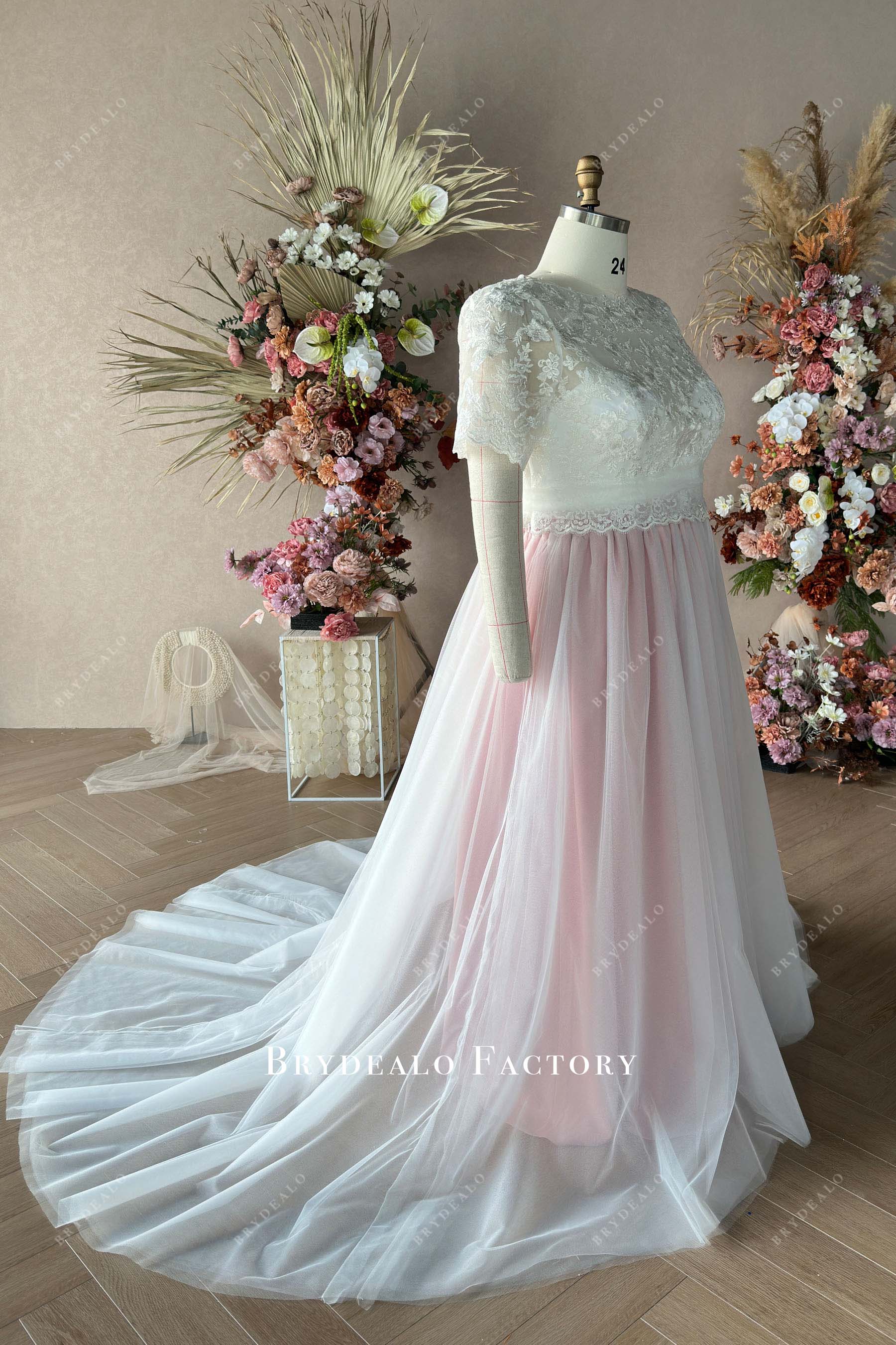 Custom Plus Size A-line Maternity Wedding Dress