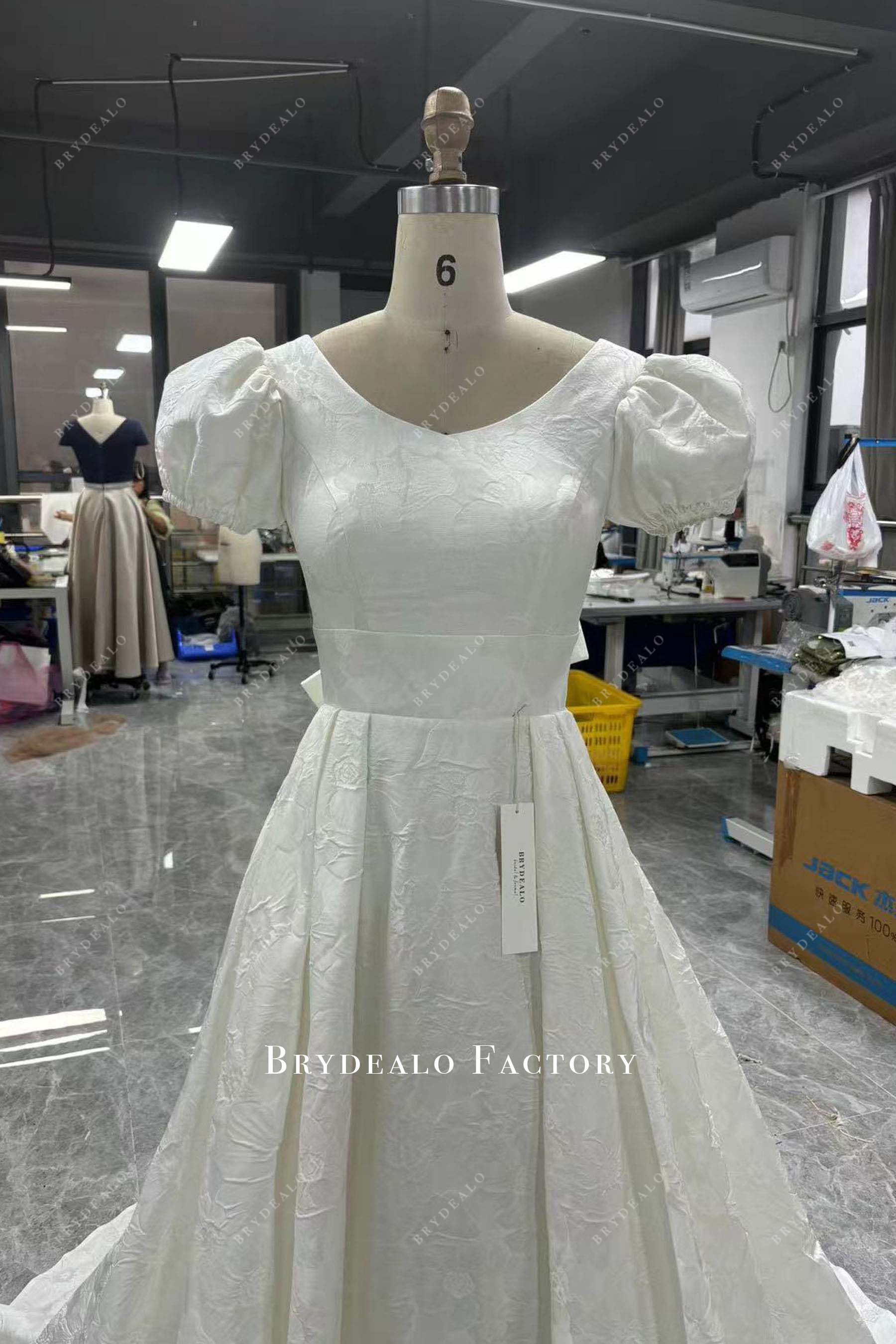short sleeves wedding dress