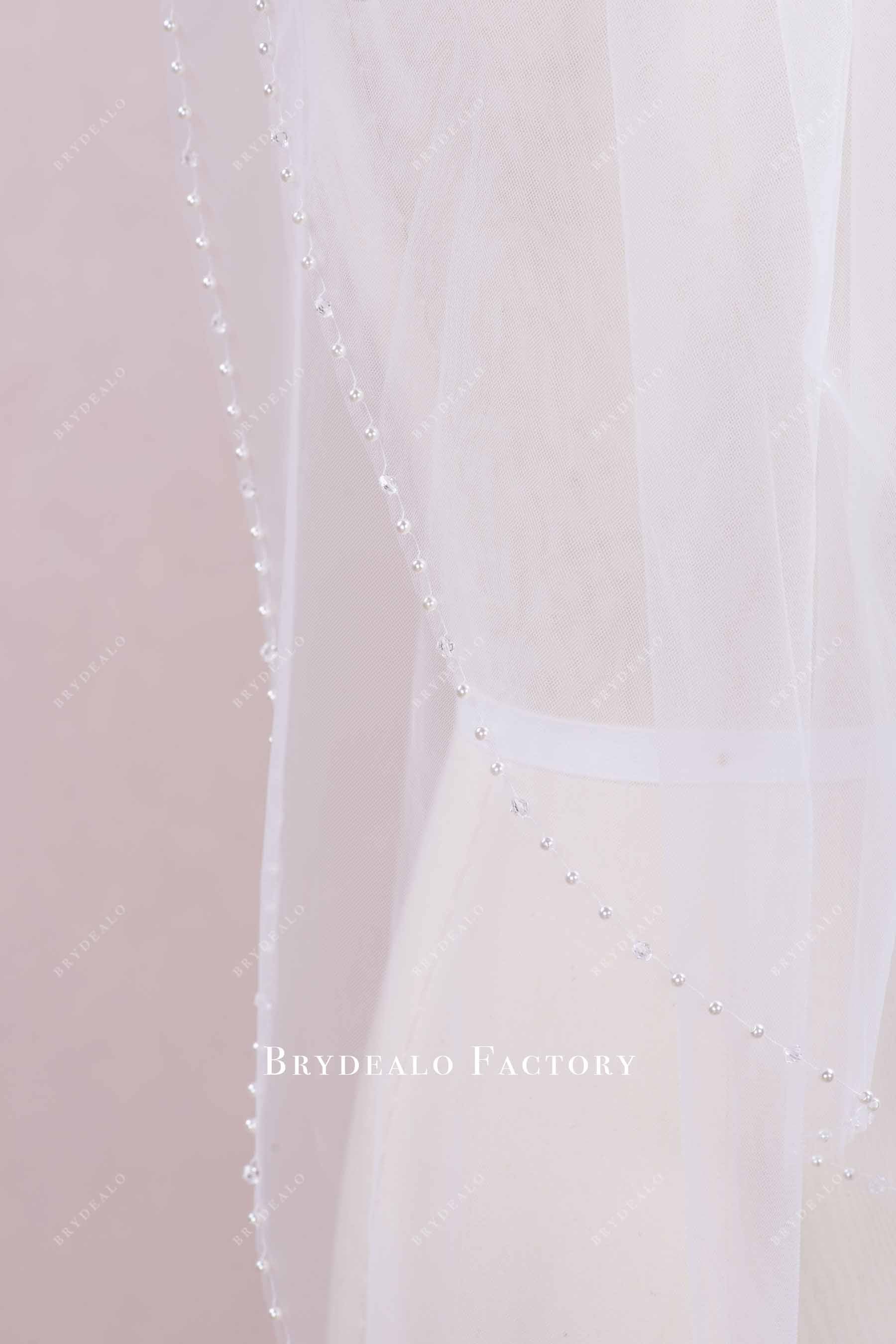 single tier wedding veil