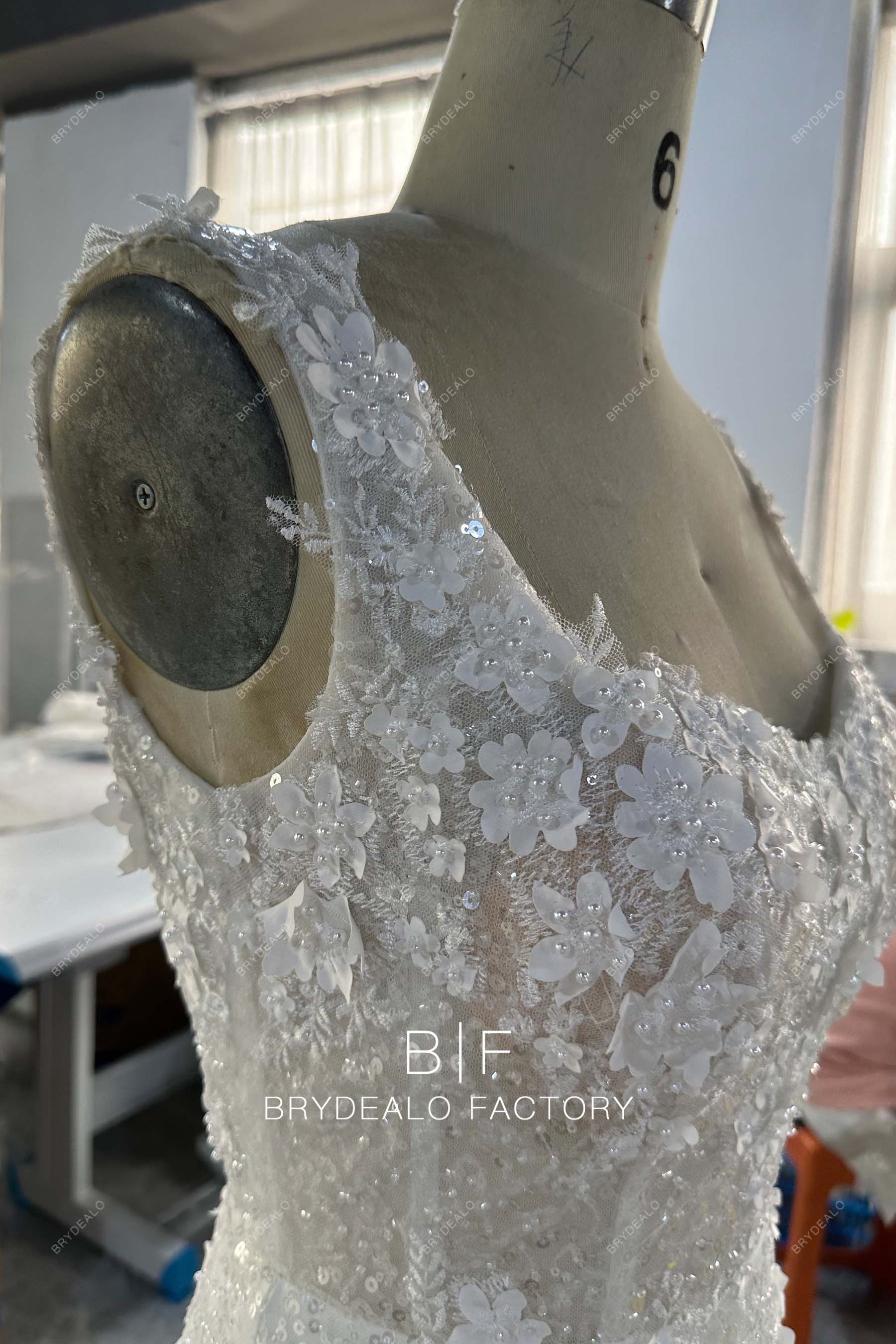 sleeveless corset illusion bridal gown