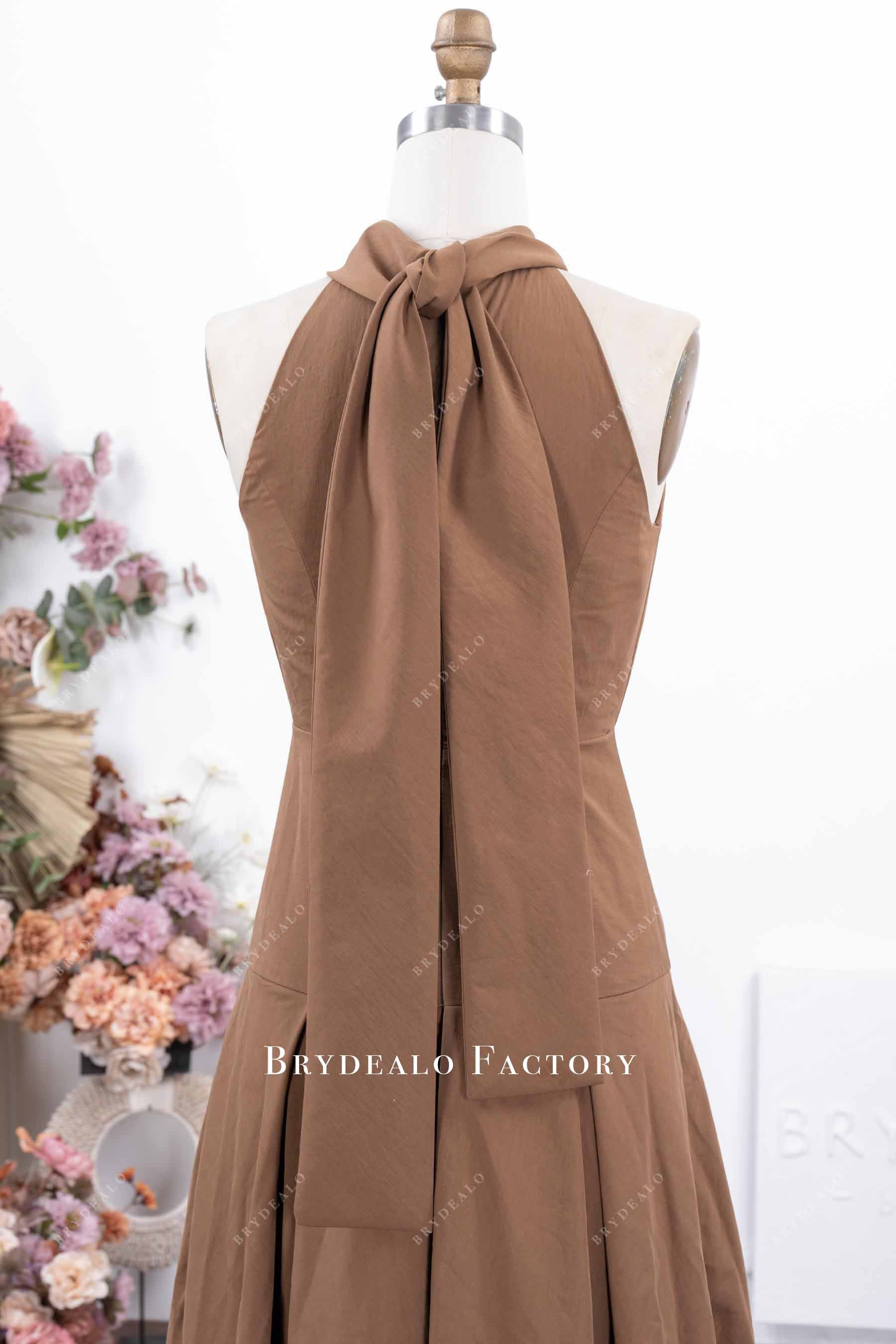 sleeveless halter formal dress
