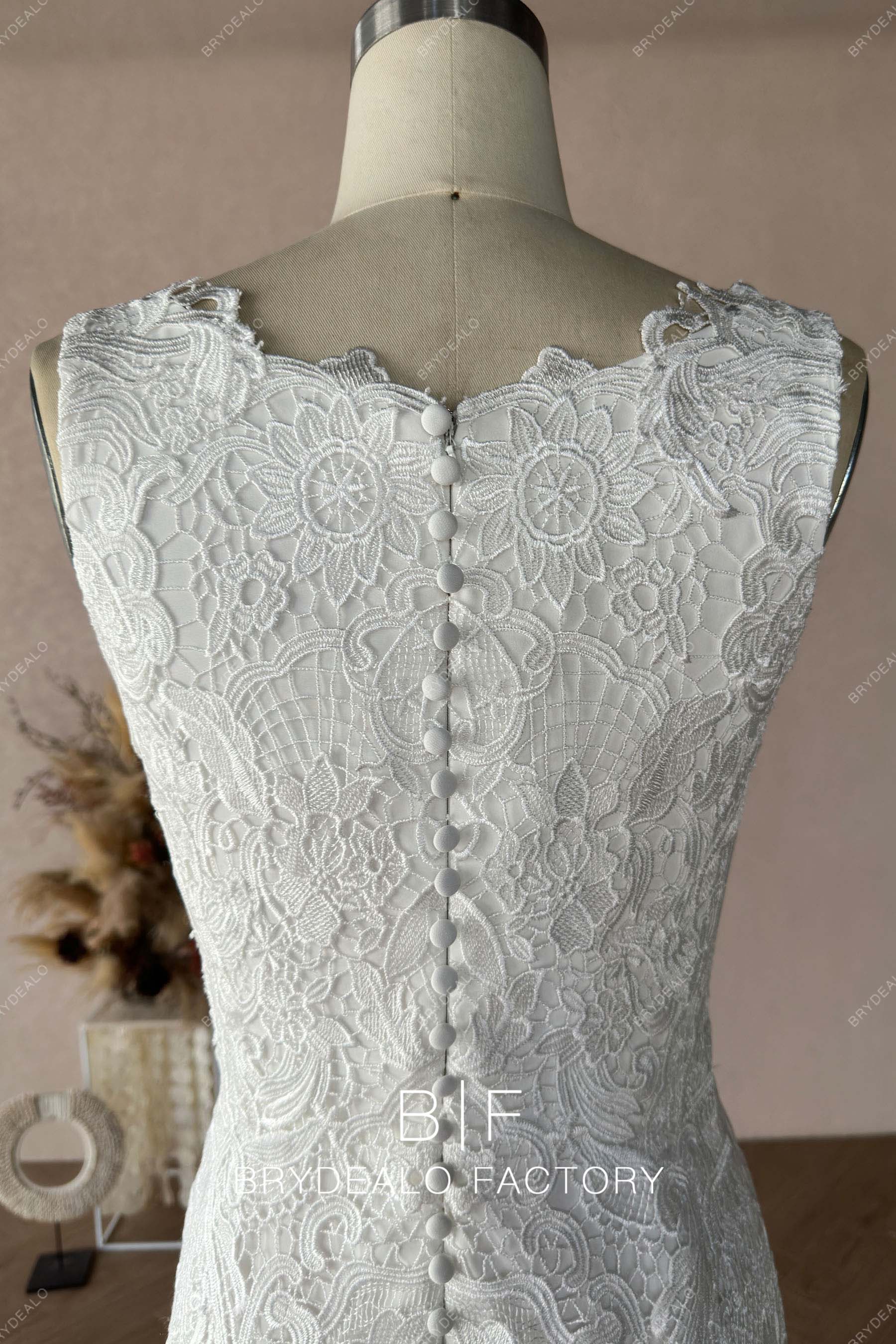 Private Label Sleeveless Lace Bridal Dress
