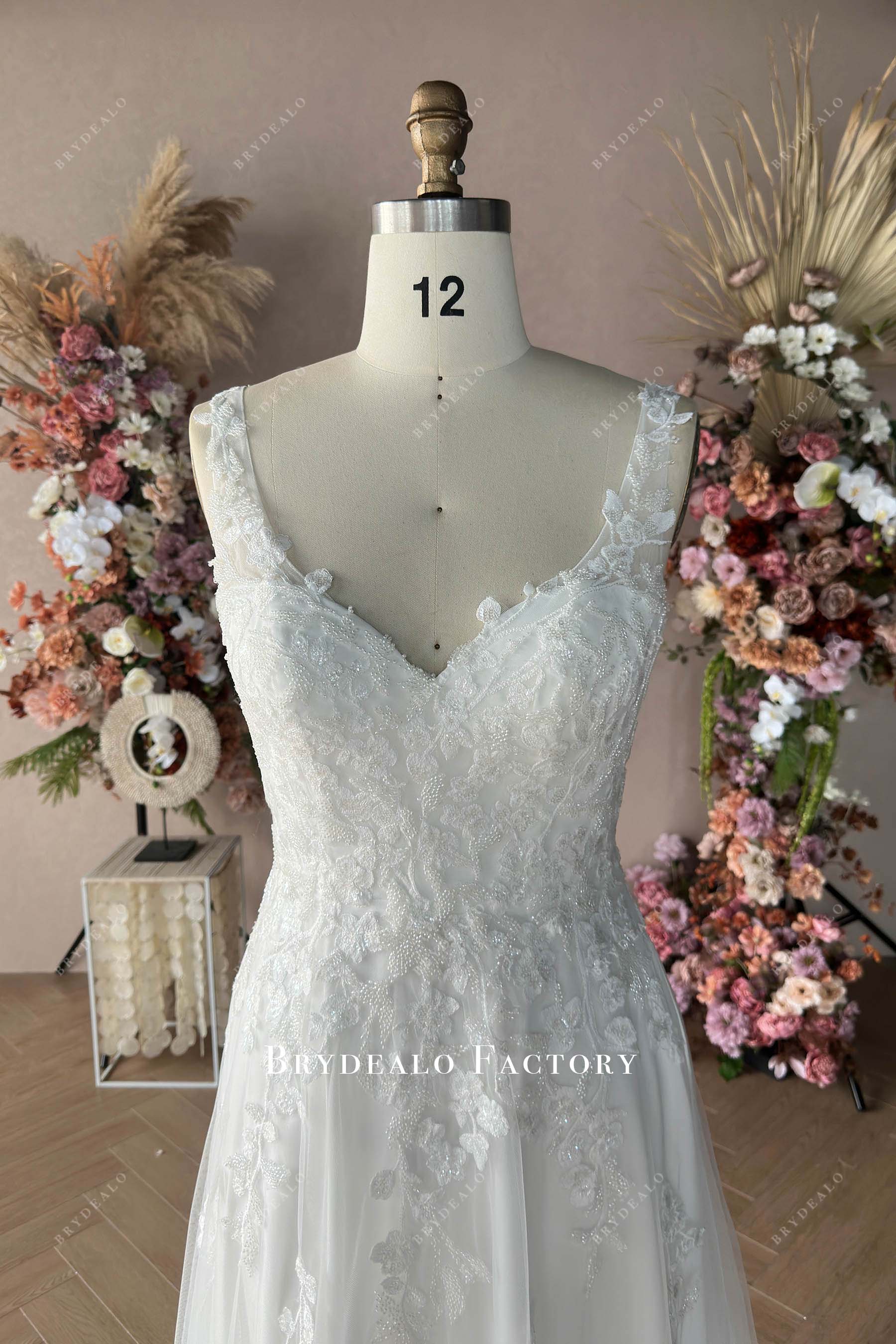sleeveless wedding dress