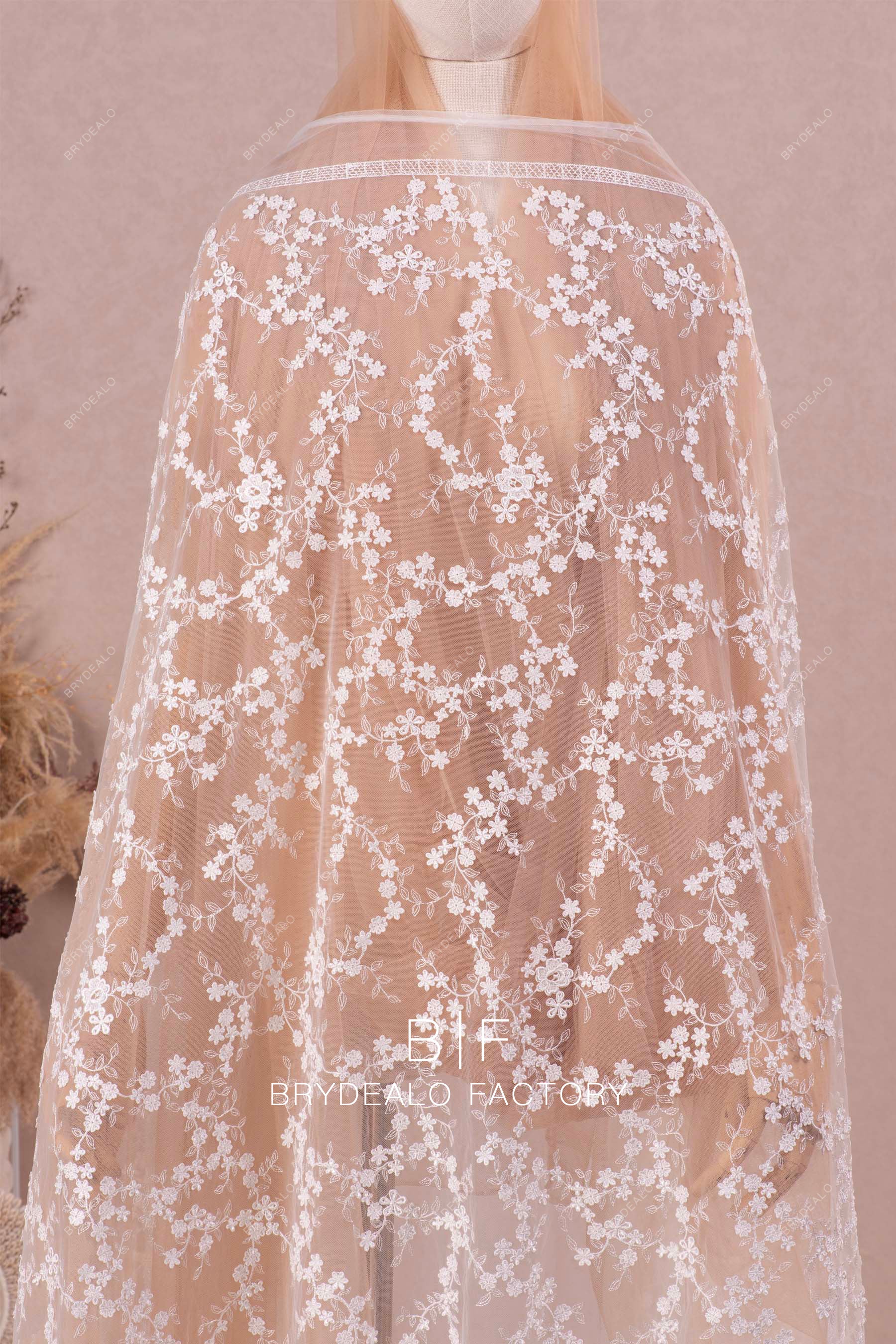 small flower embroidered lace