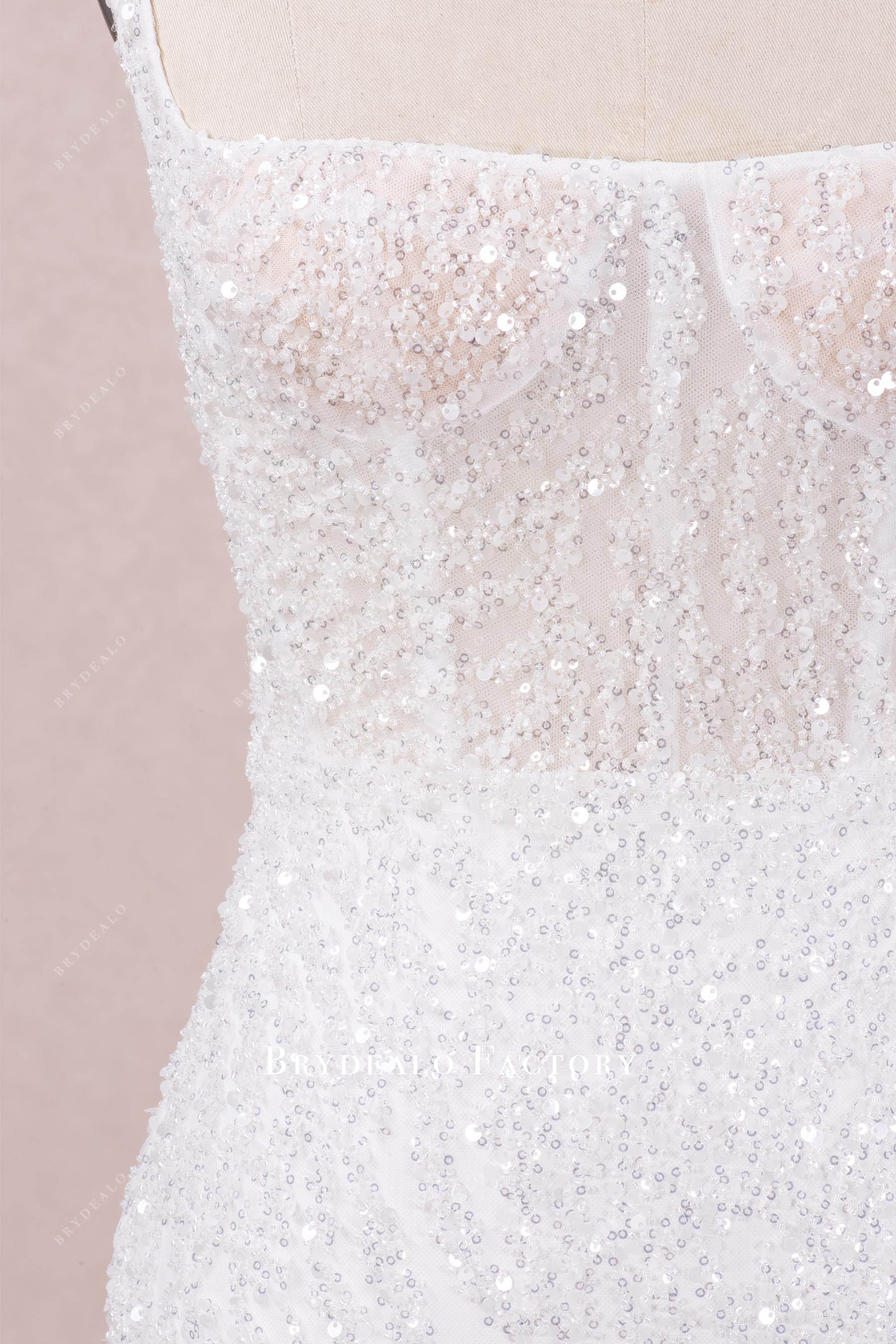 sparkly beaded wedding dress
