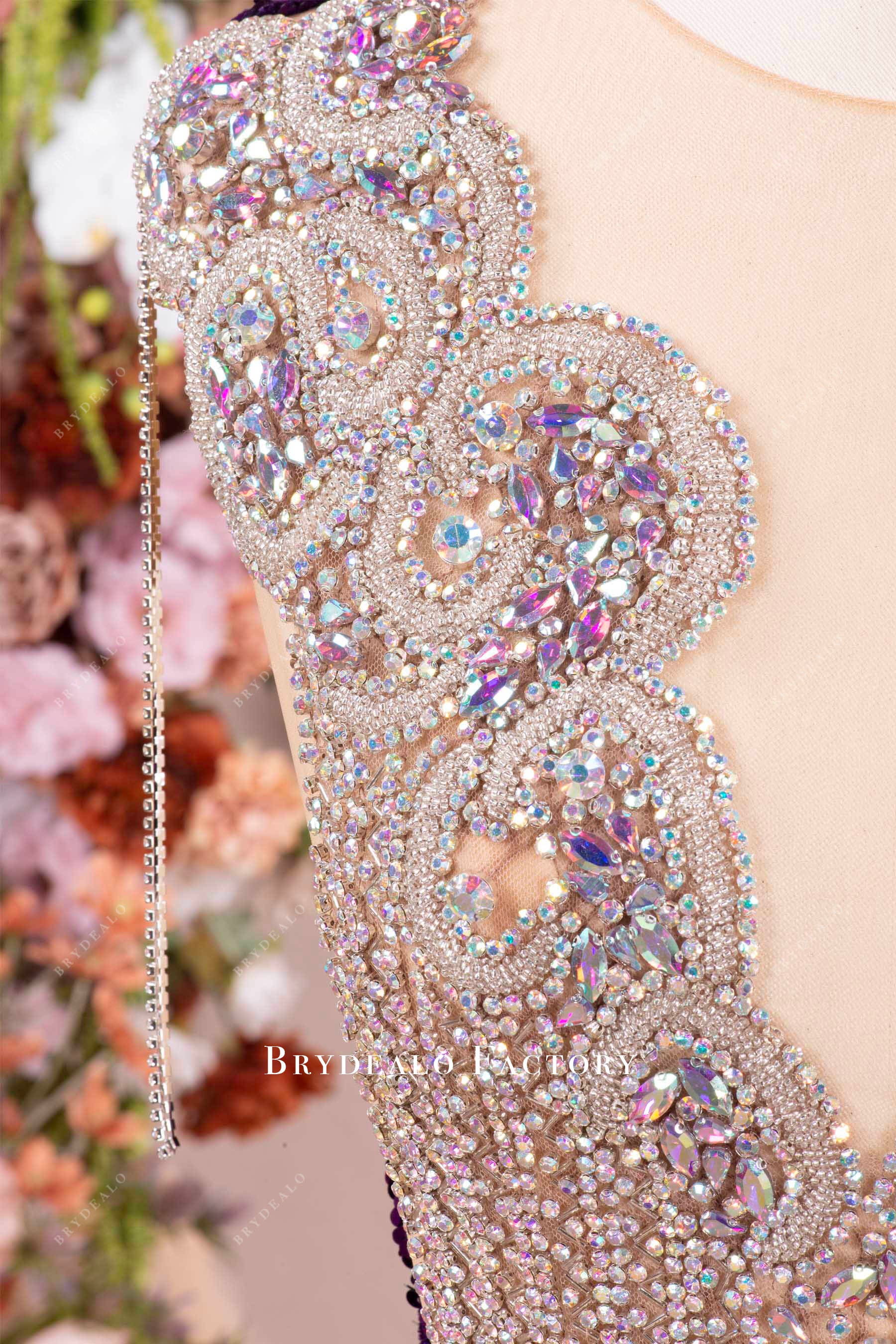 sparkly galaxy rhinestone prom dress