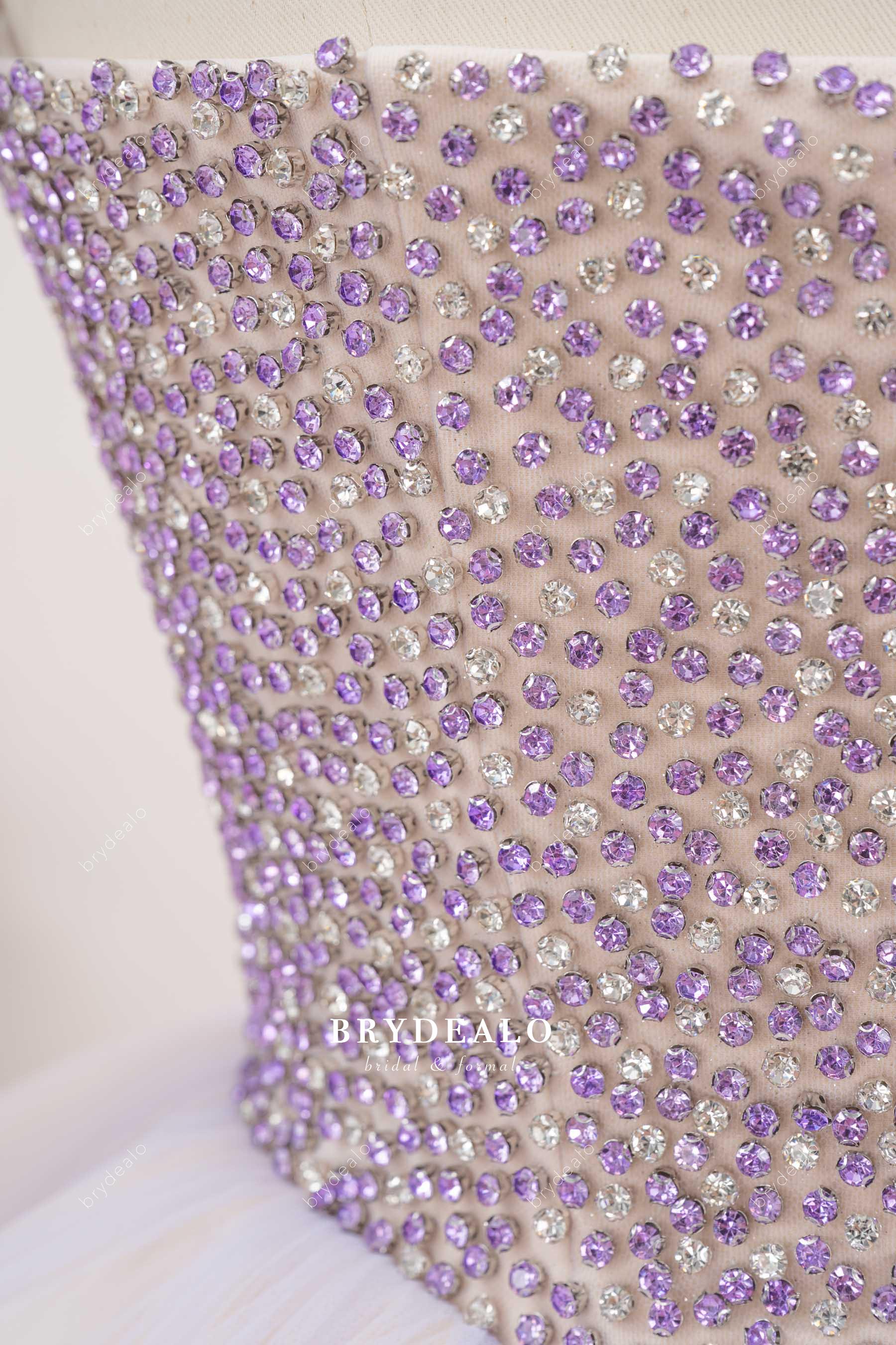 sparkly hand-sewn rhinestone gown