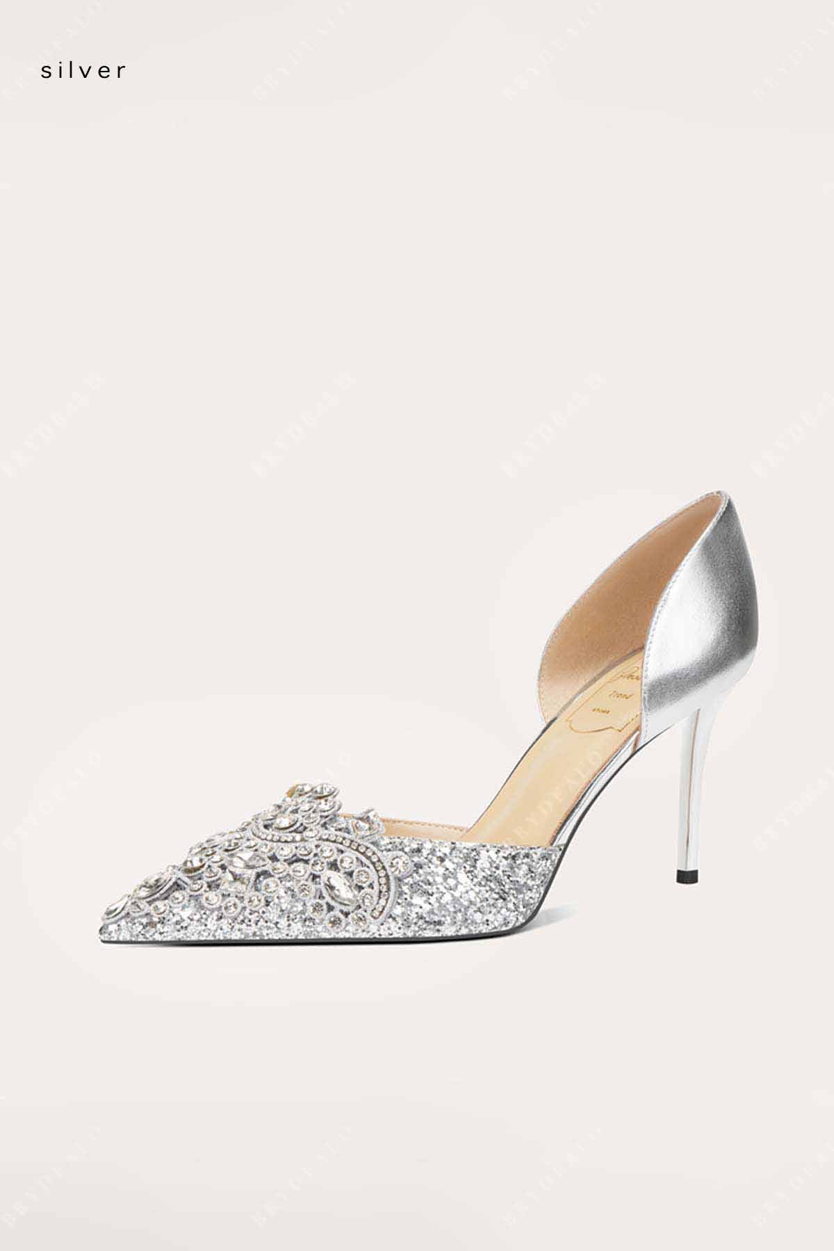 sparkly rhinestone bridal shoes