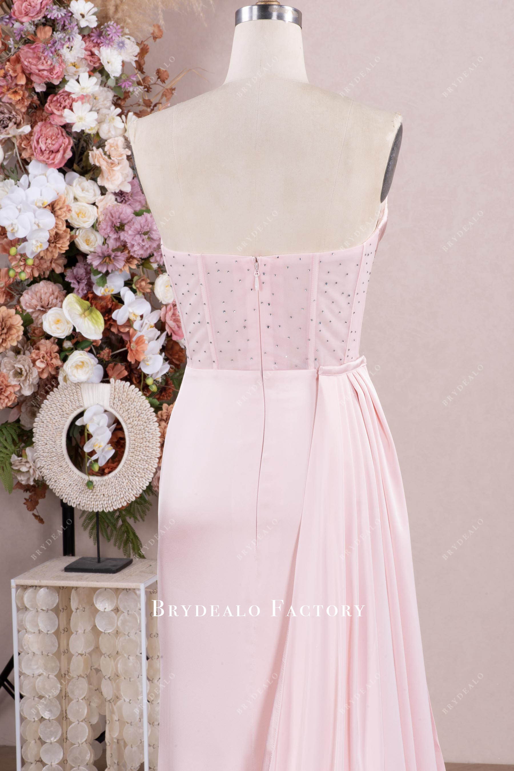 sparkly rhinestone corset prom dress