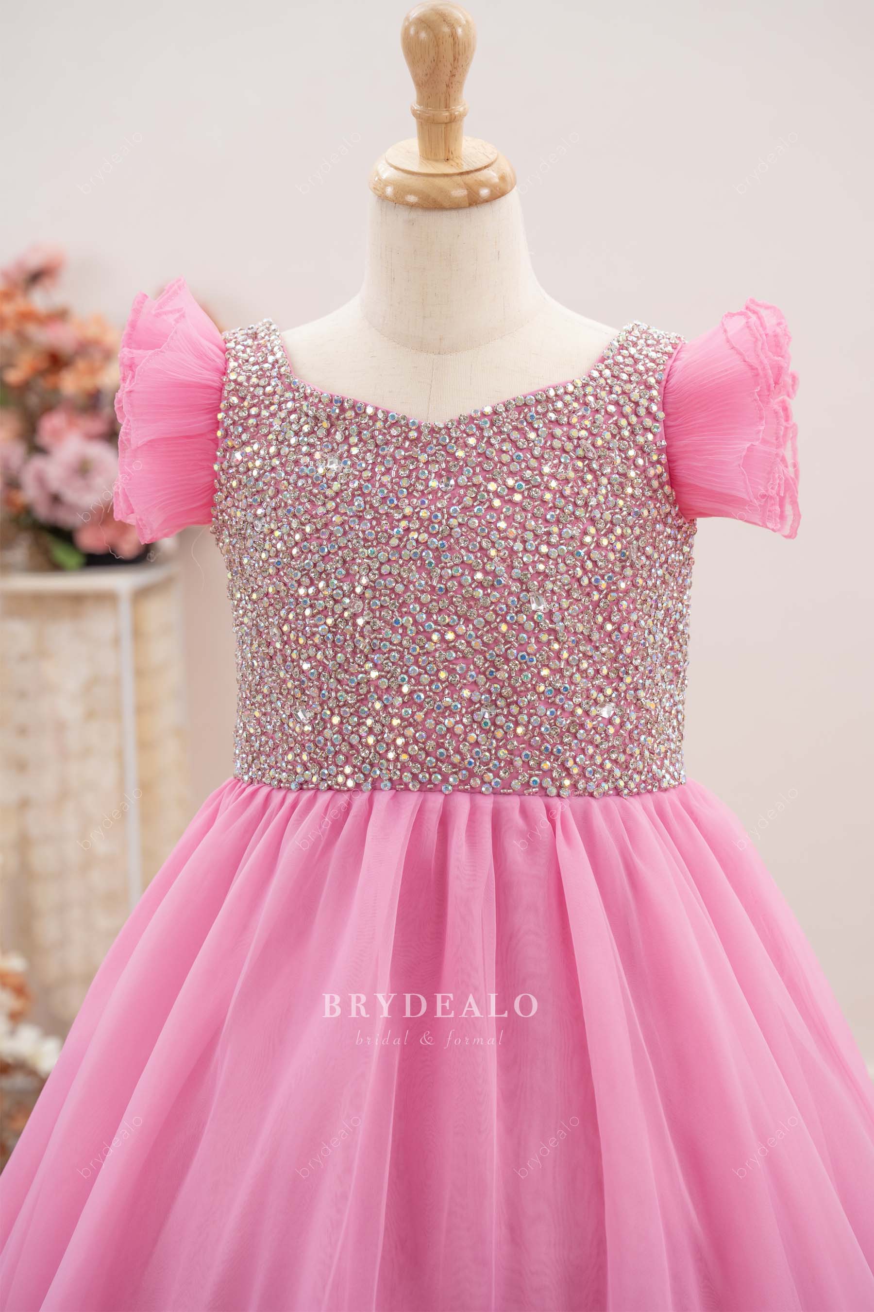 sparkly rhinestone junior pageant dress