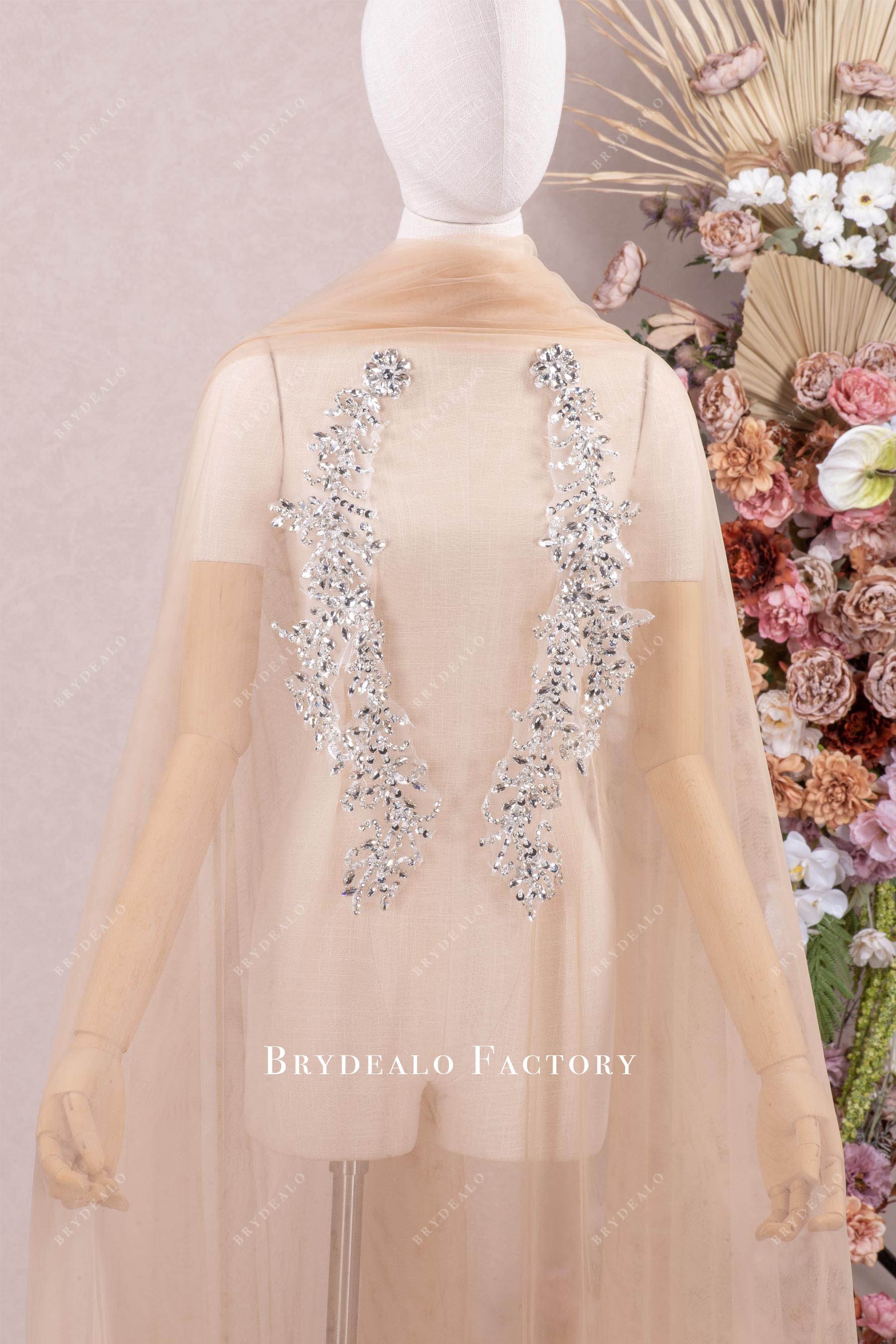 sparkly rhinestone lace appliques