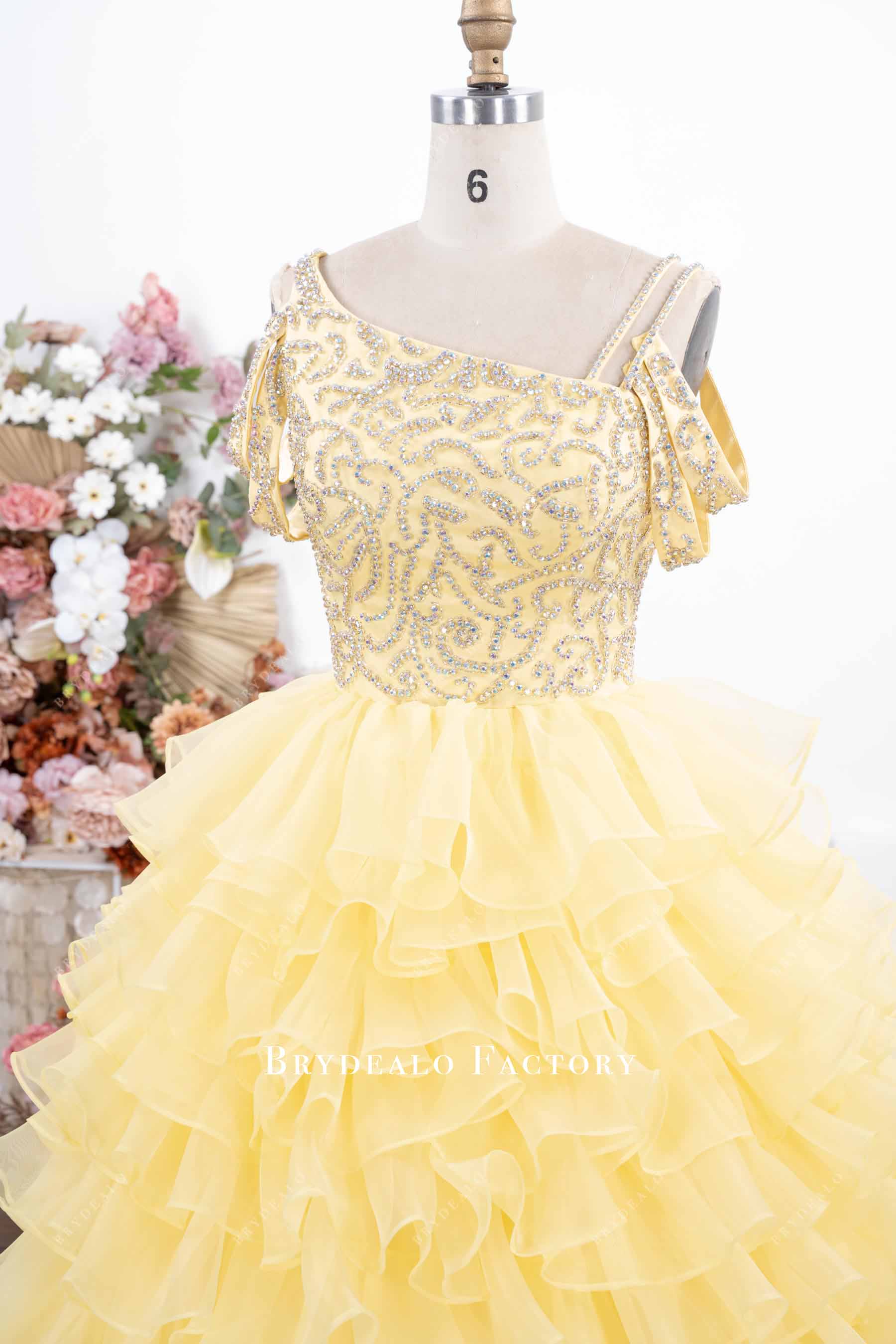 sparkly rhinestone pageant gown