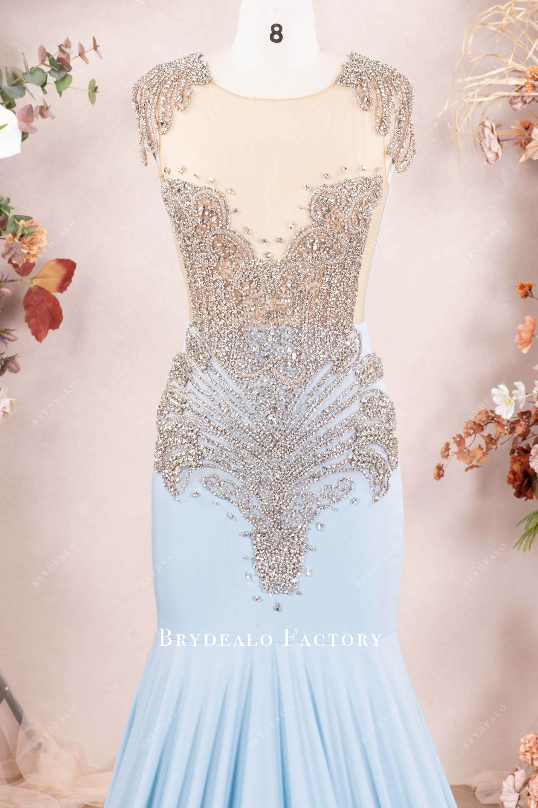 sparkly rhinestone prom dress