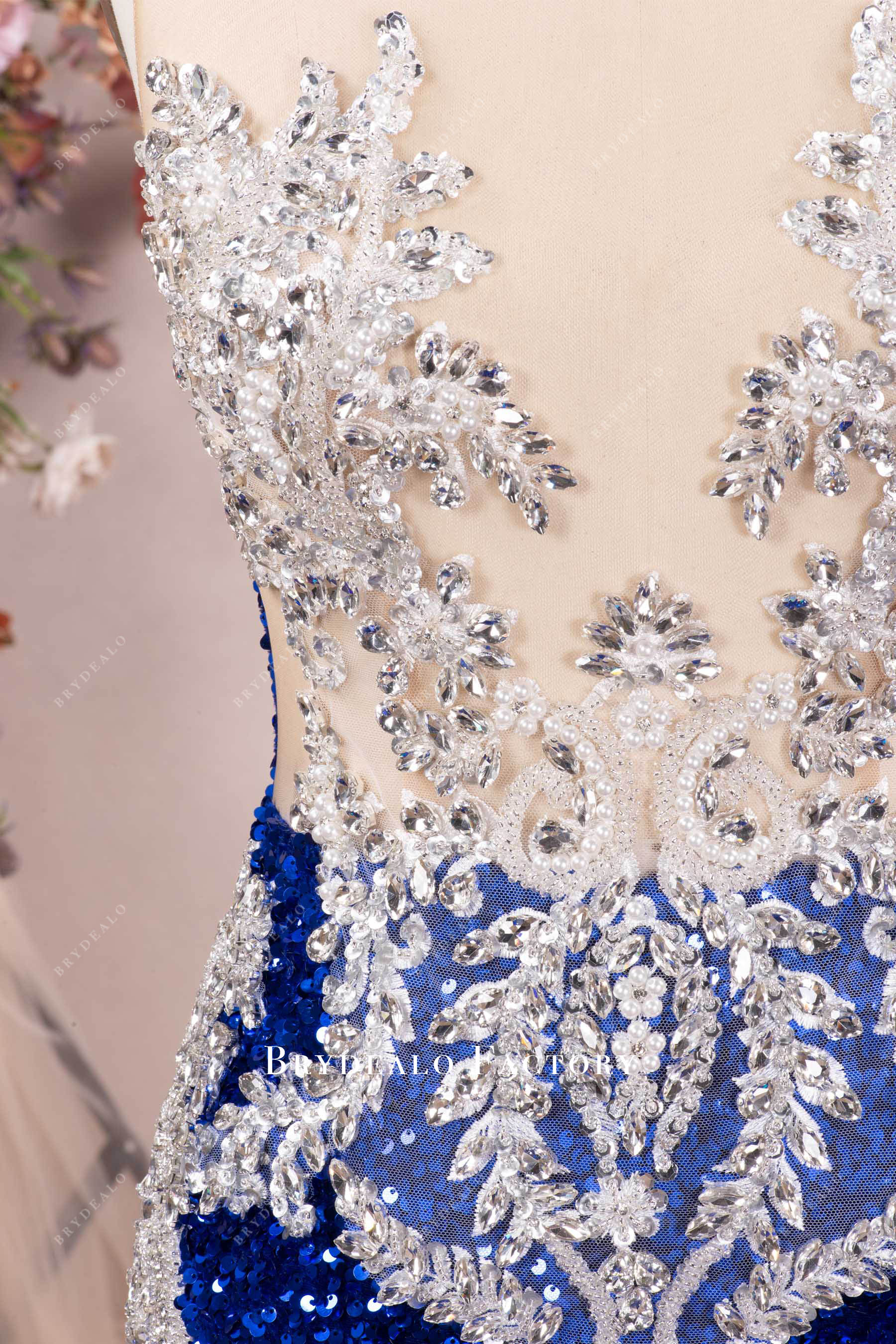 sparkly rhinestone prom dress