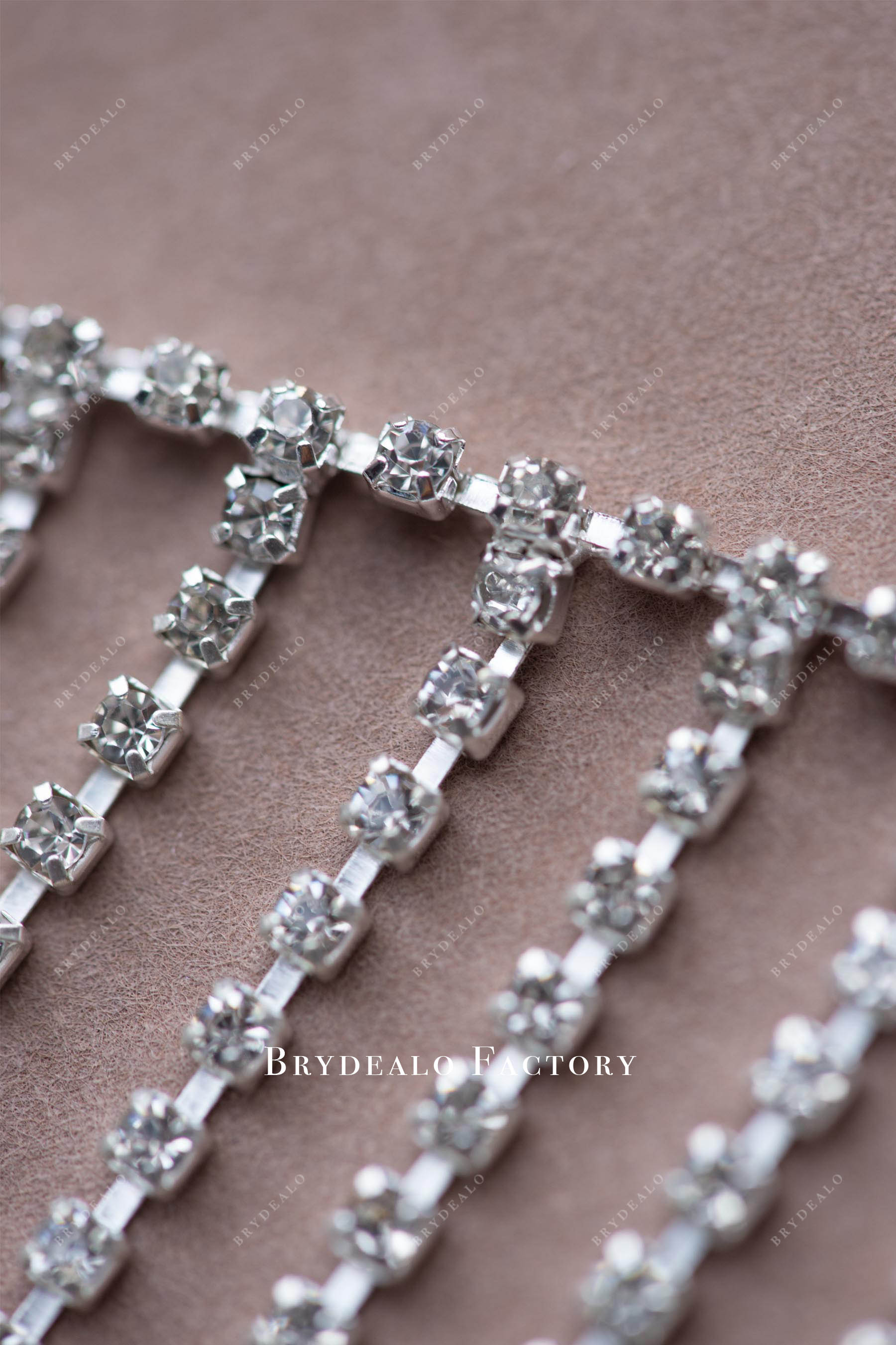 Sparkly Silver Rhinestone Chain Tassel