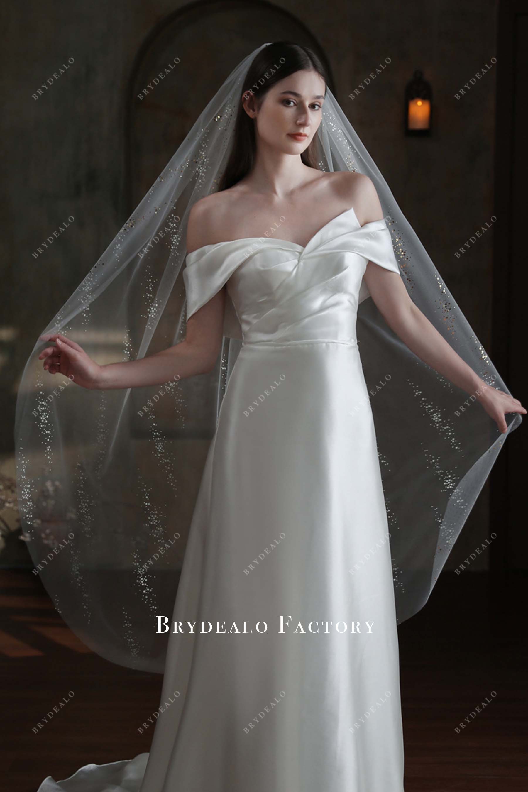 sparkly sequined bridal veil