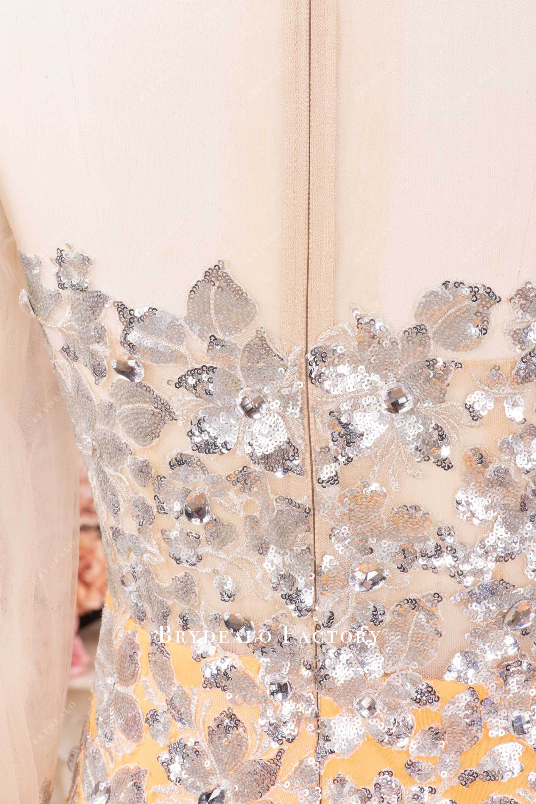 sparkly sequined flower sequin dress