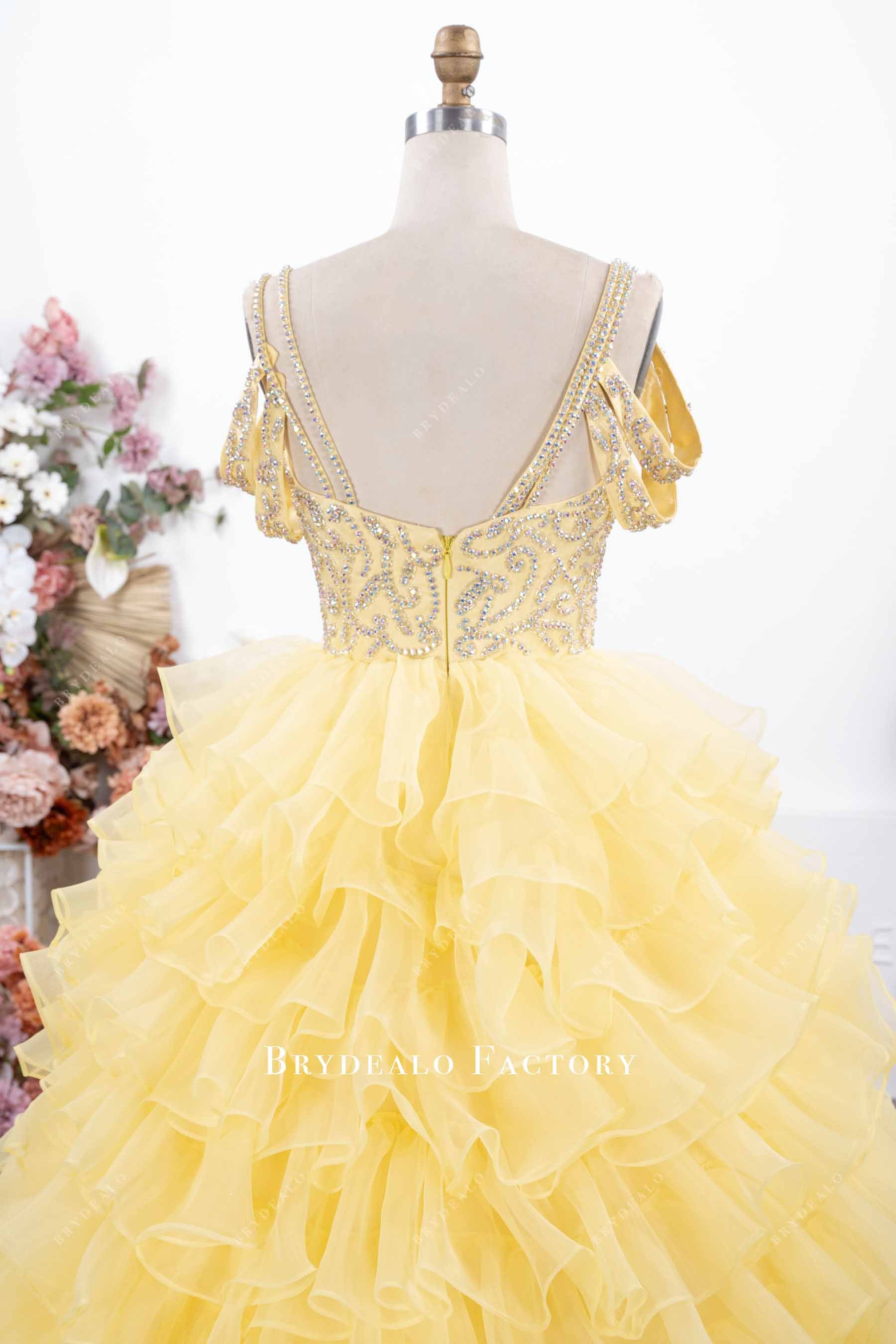 sparkly straps pageant gown