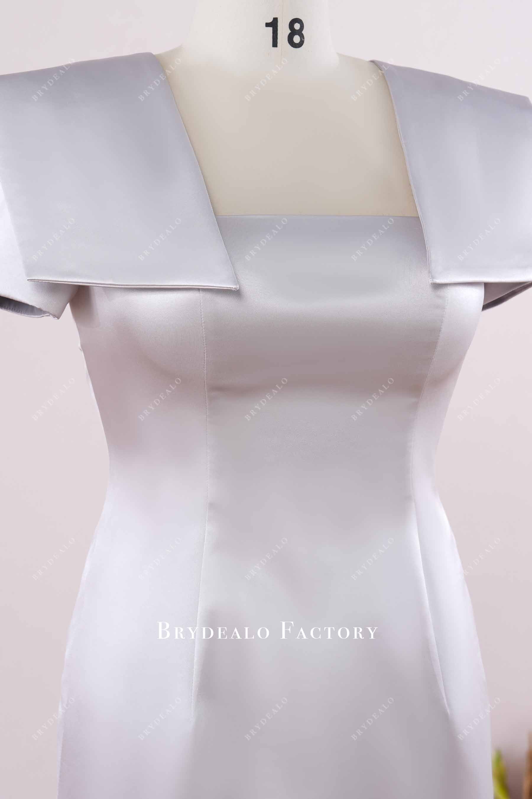 straight across neck formal dress