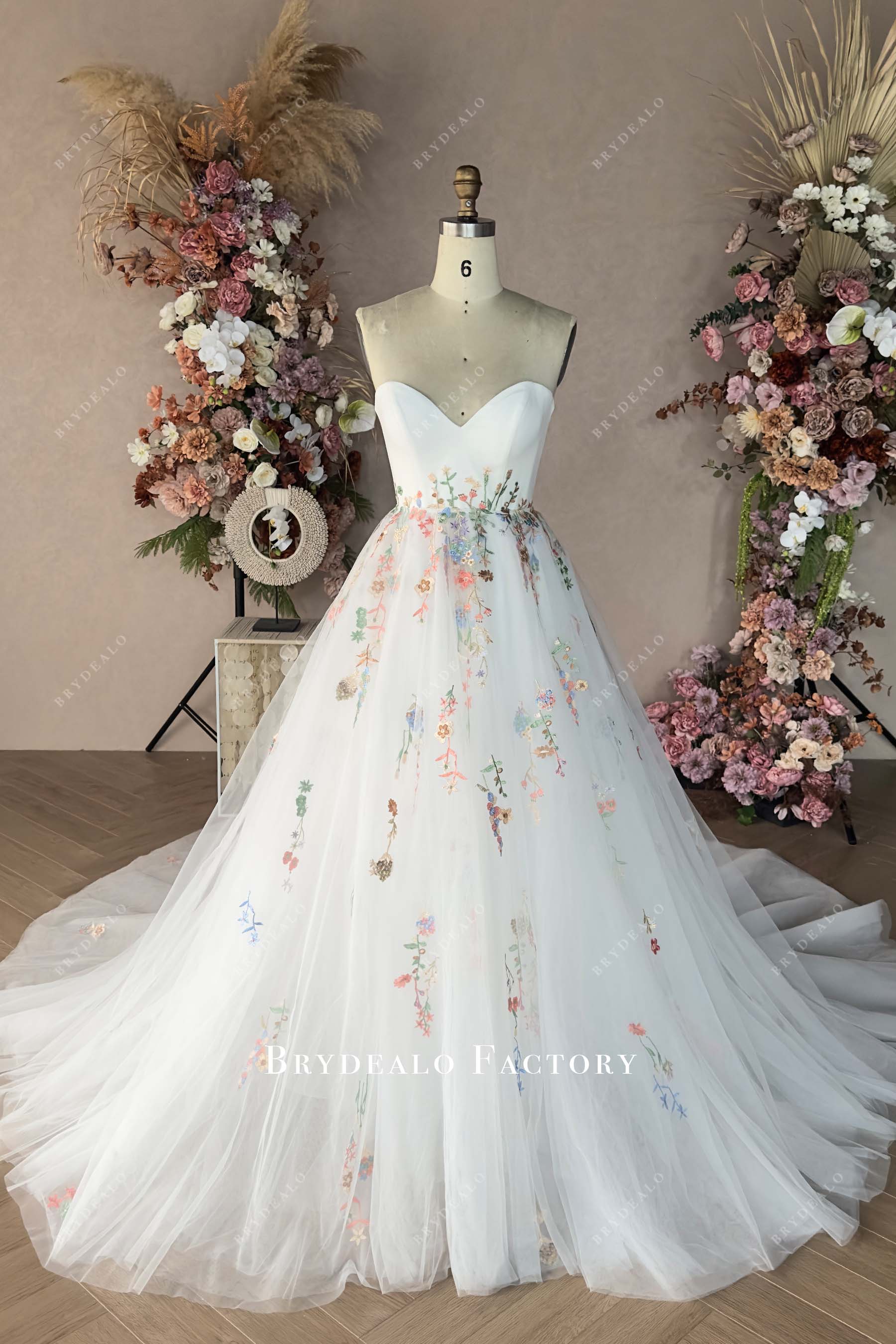 strapless ball gown spring wedding dress