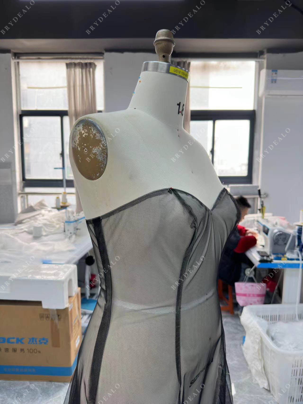 strapless mockup dress