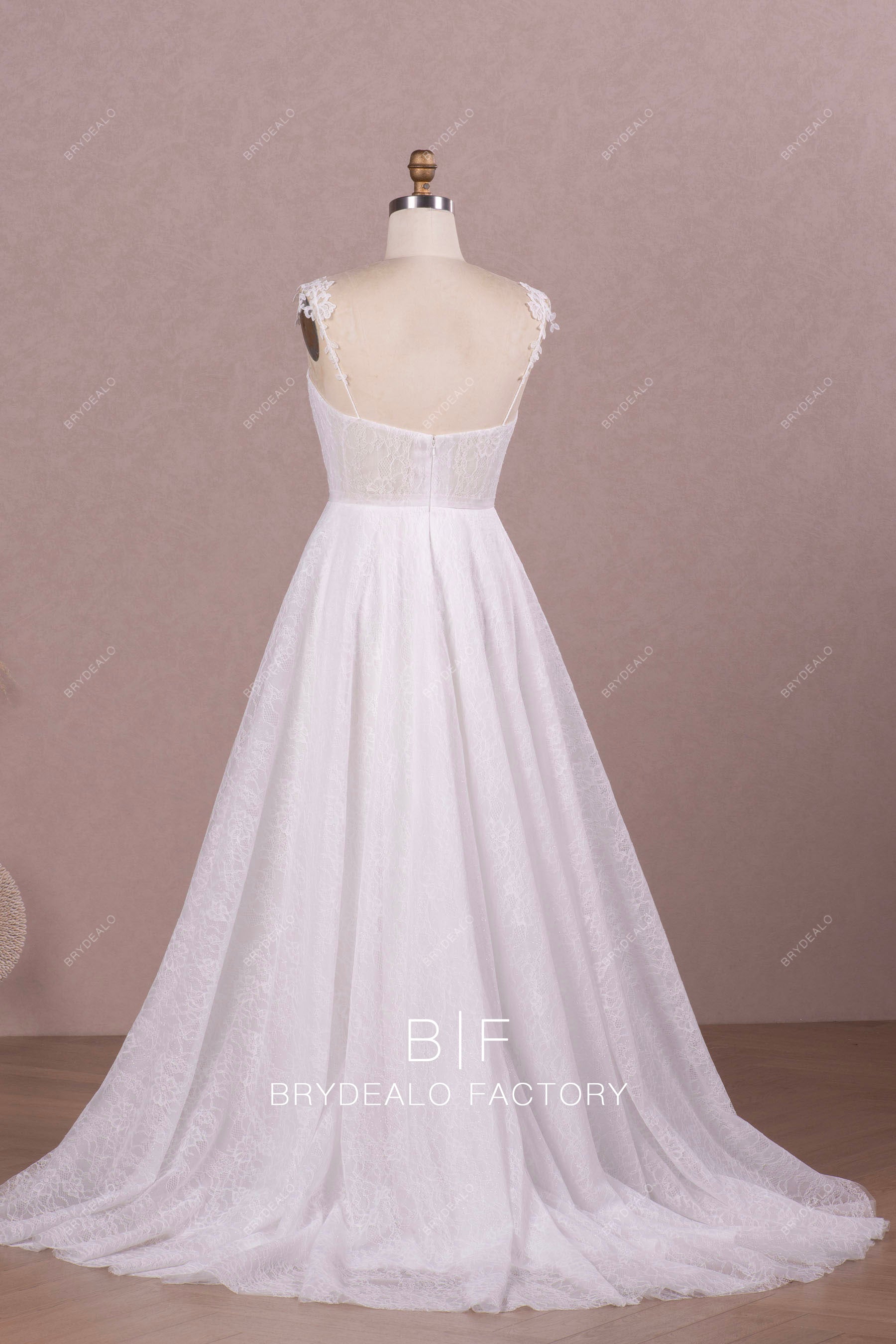 Illusion Lace Corset Sweetheart Neck Wholesale A-line Wedding Dress