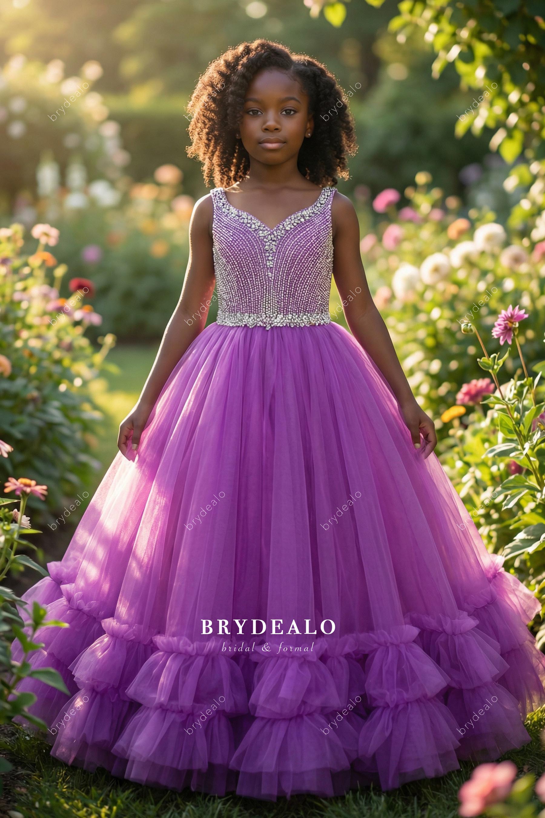 straps grape junior pageant gown
