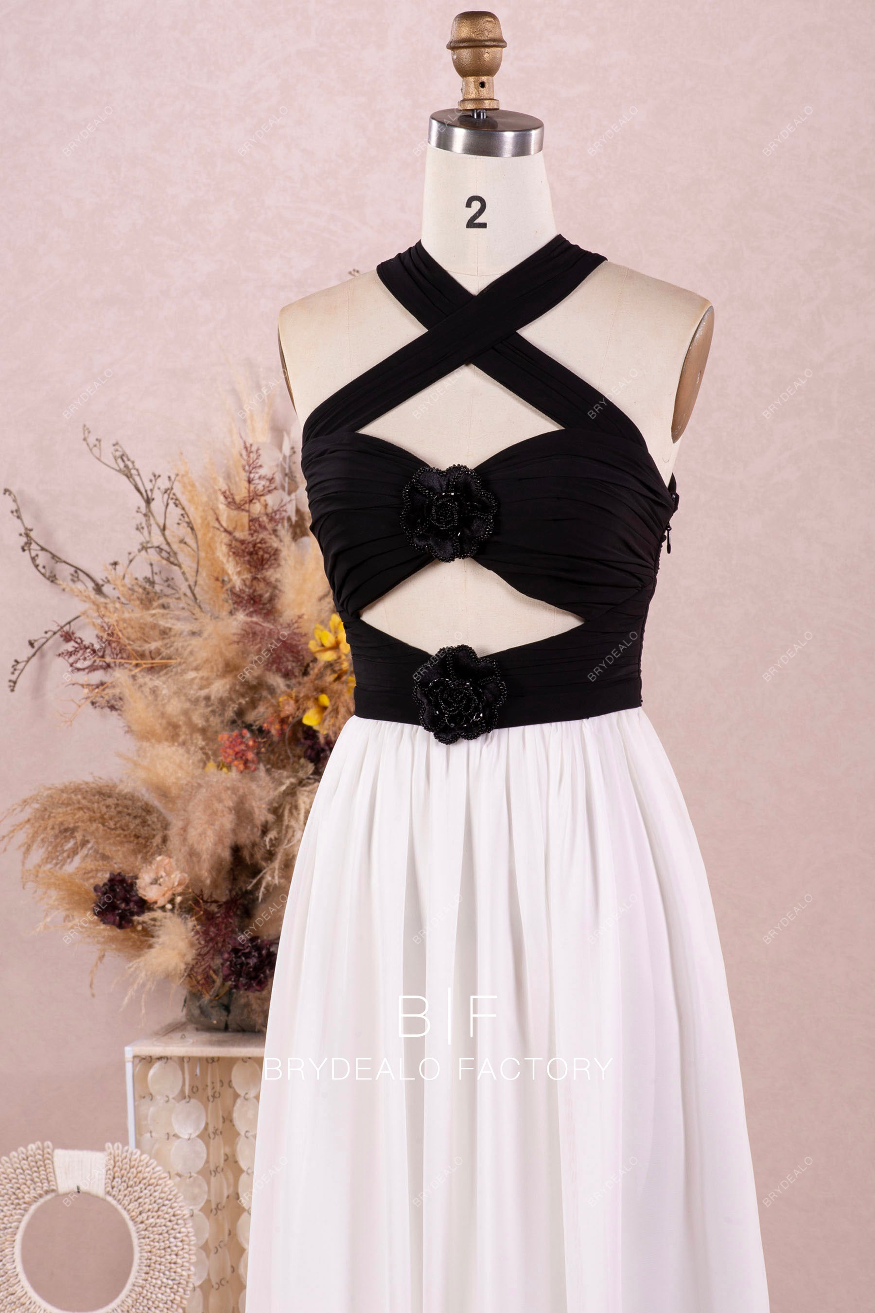 straps halter neck wedding dress