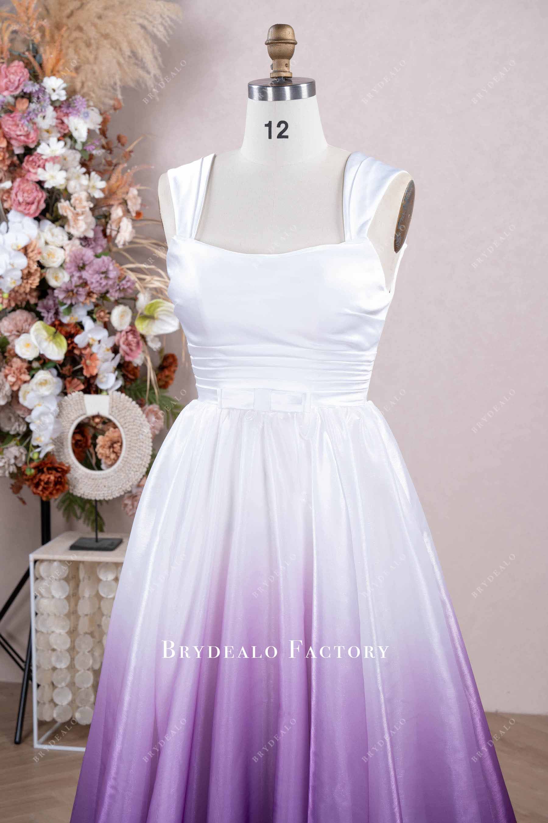 straps square neck wedding dress