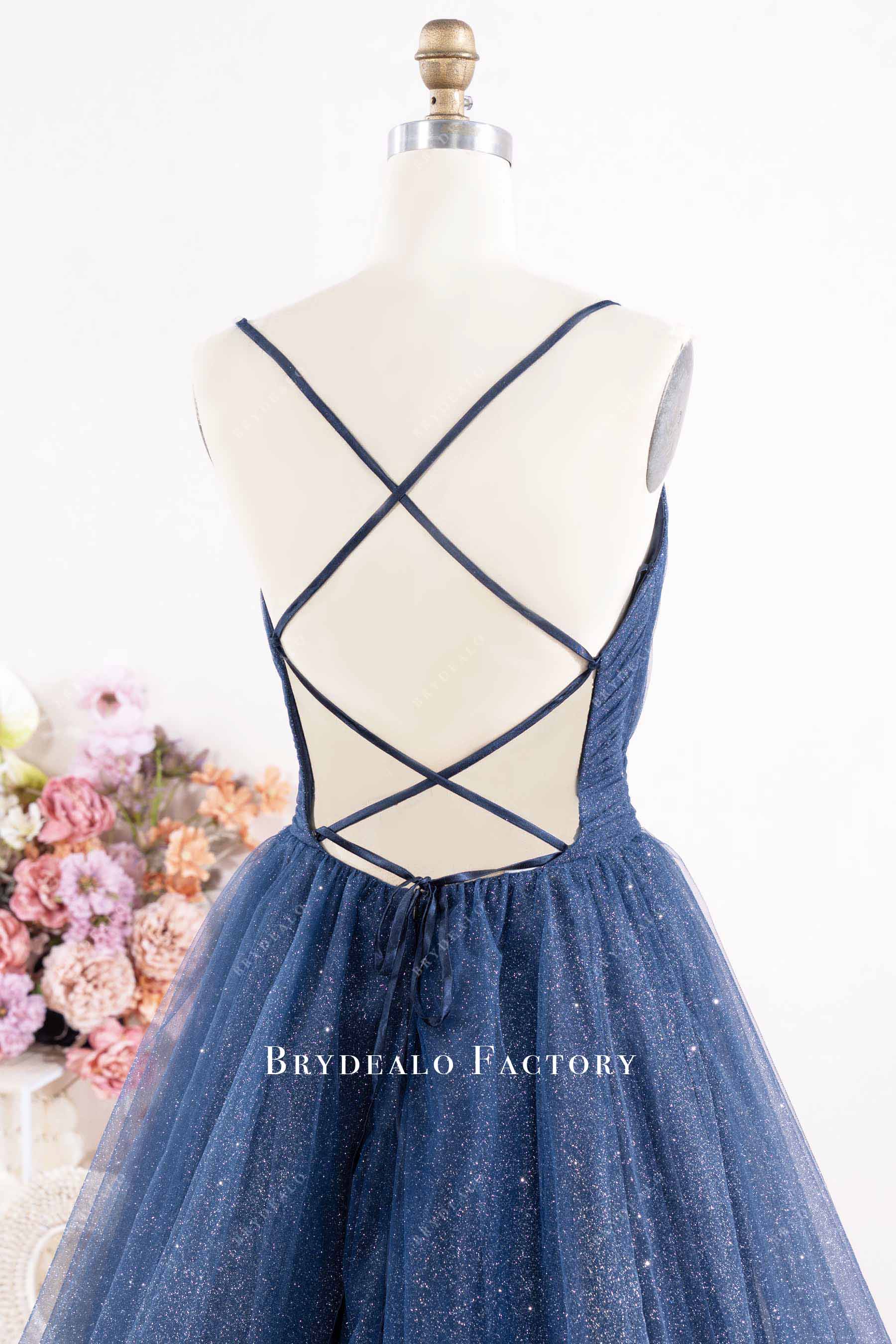 straps statement back prom dress