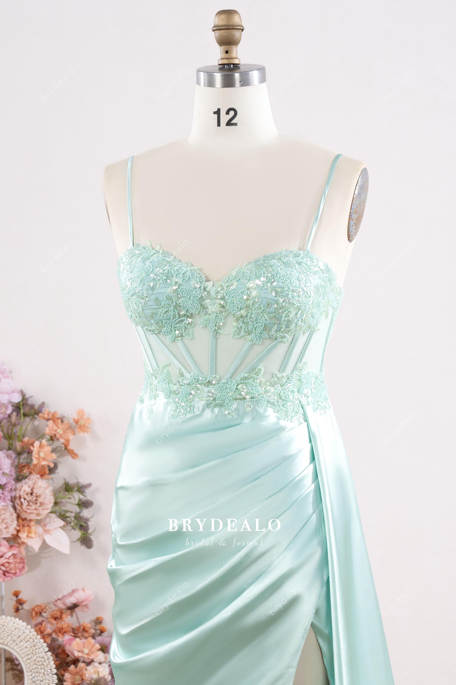 straps sweetheart neck corset formal dress