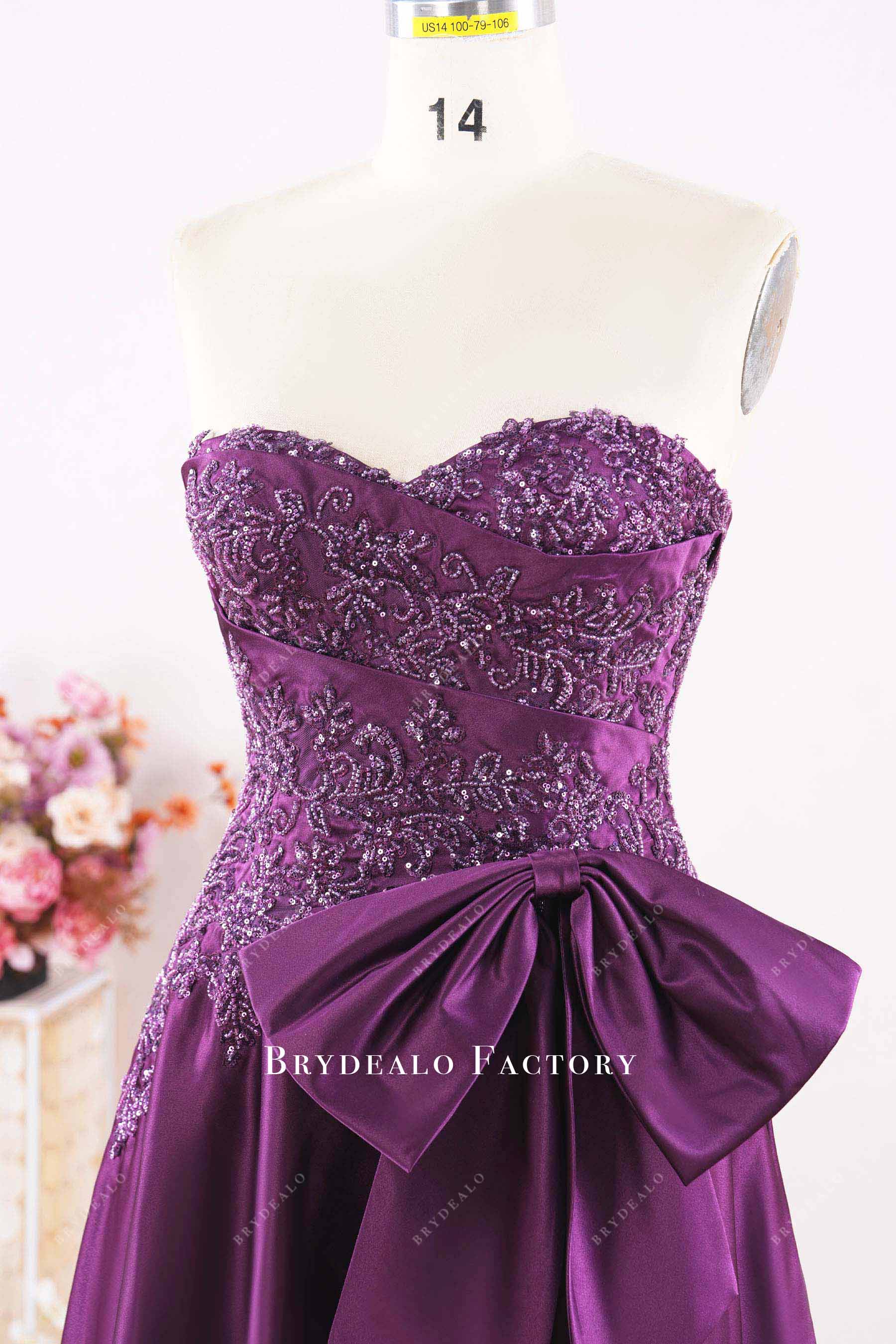 sweetheart neck lace mother of bride dress