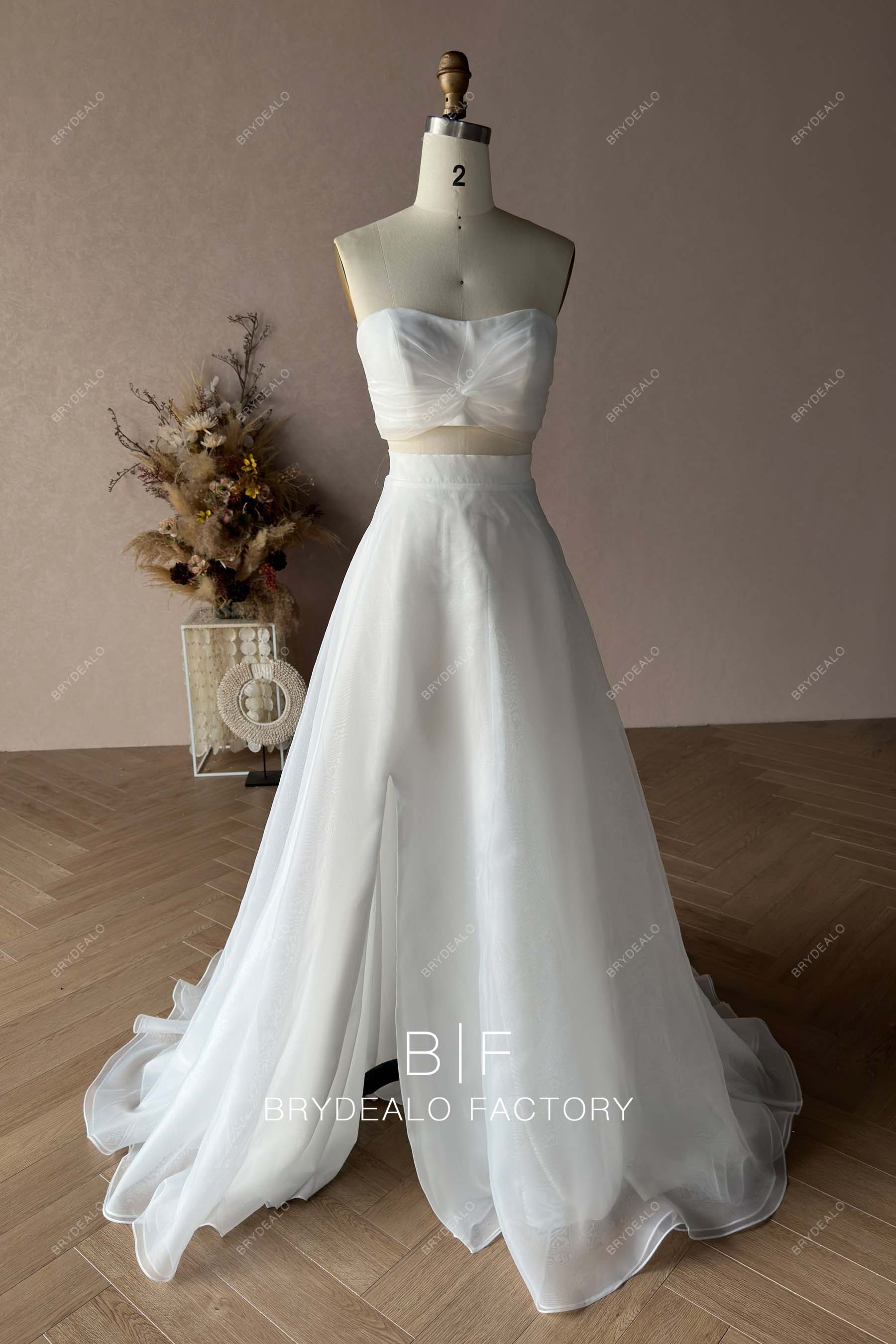 Strapless Custom Two-piece Wedding Dress
